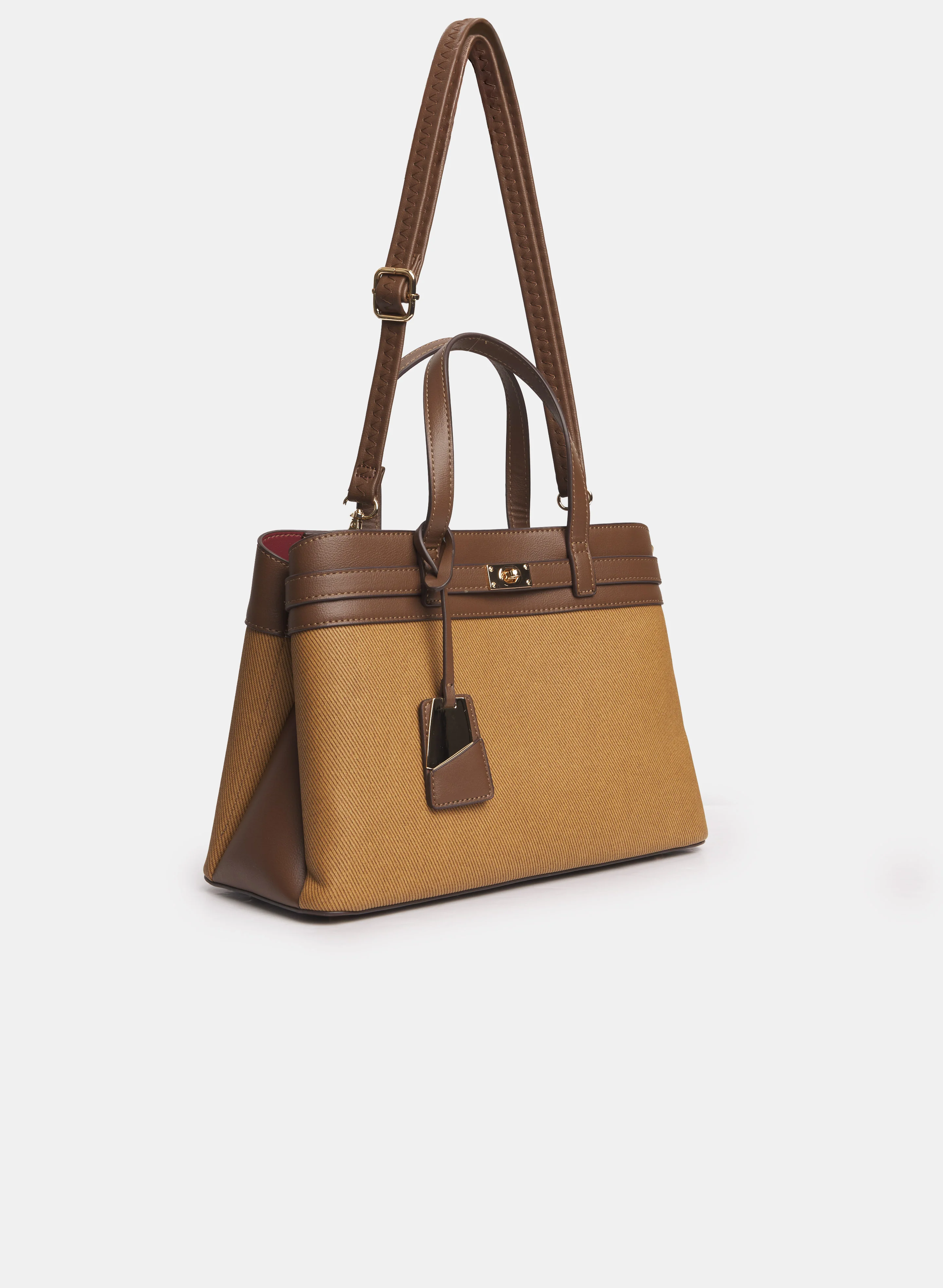 Rectangular Two-Tone Handbag - Image 3