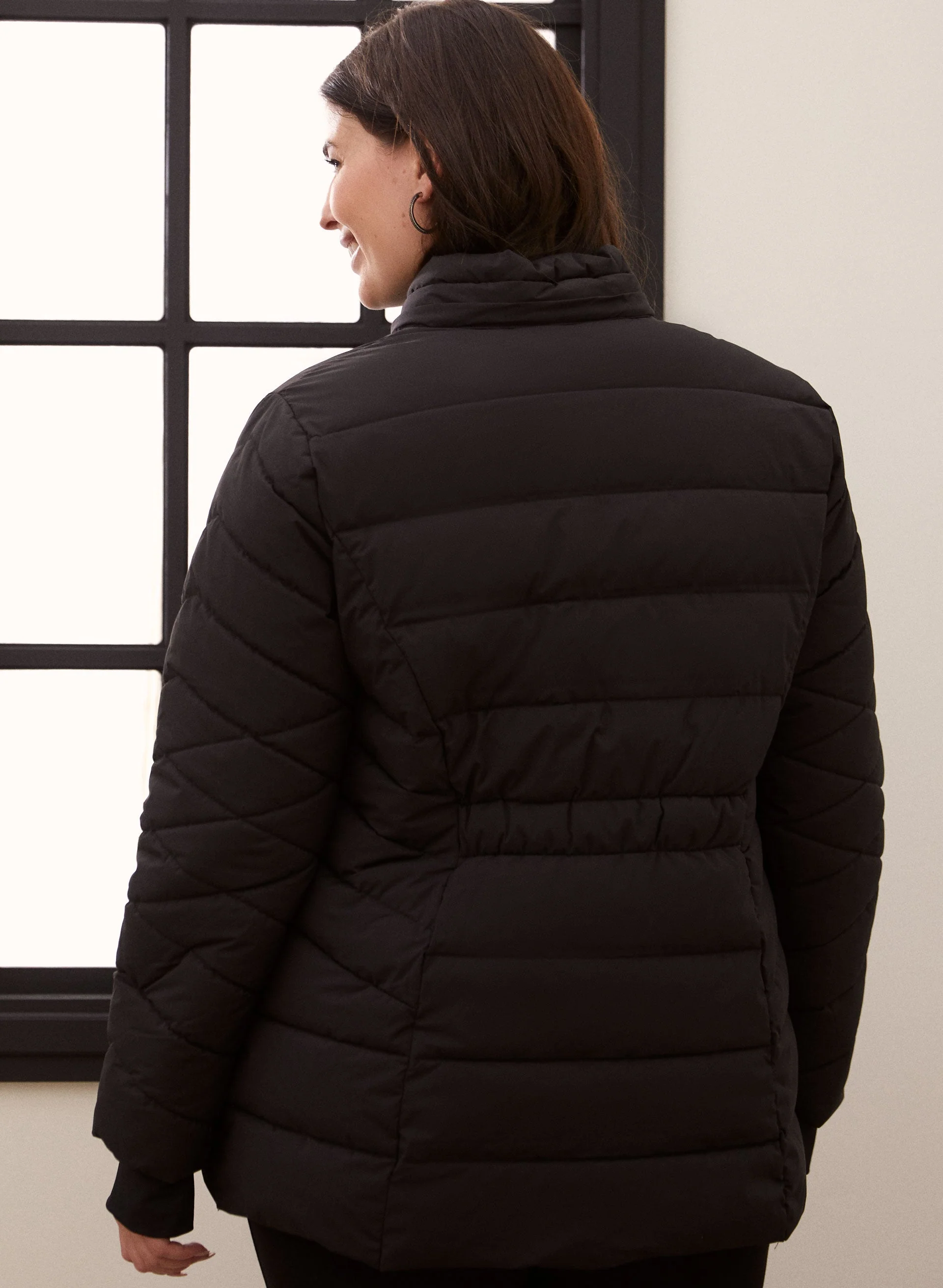 Recycled Stretch Vegan Down Coat - Image 3