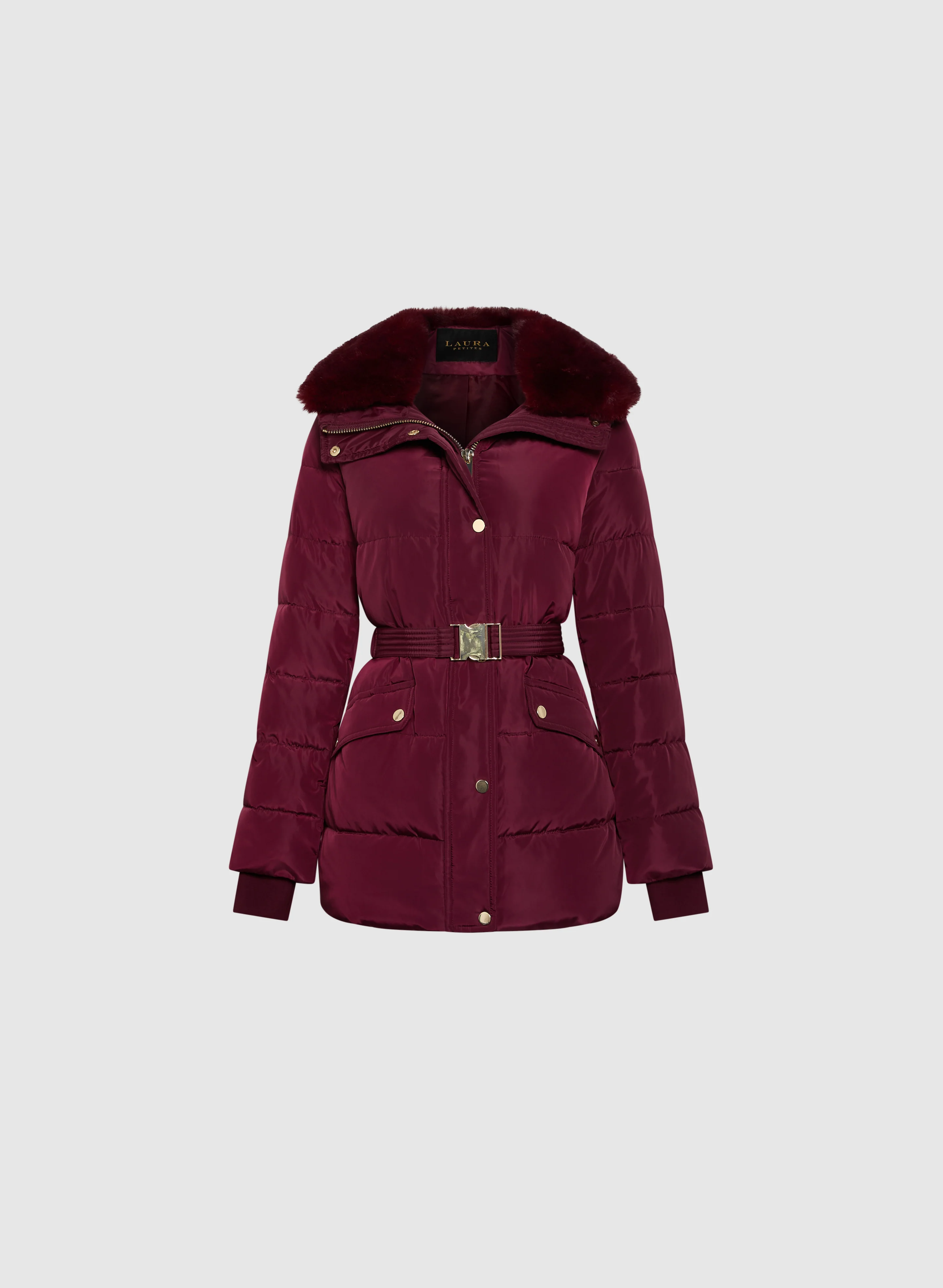 Removable Faux Fur Collar Coat - Image 6