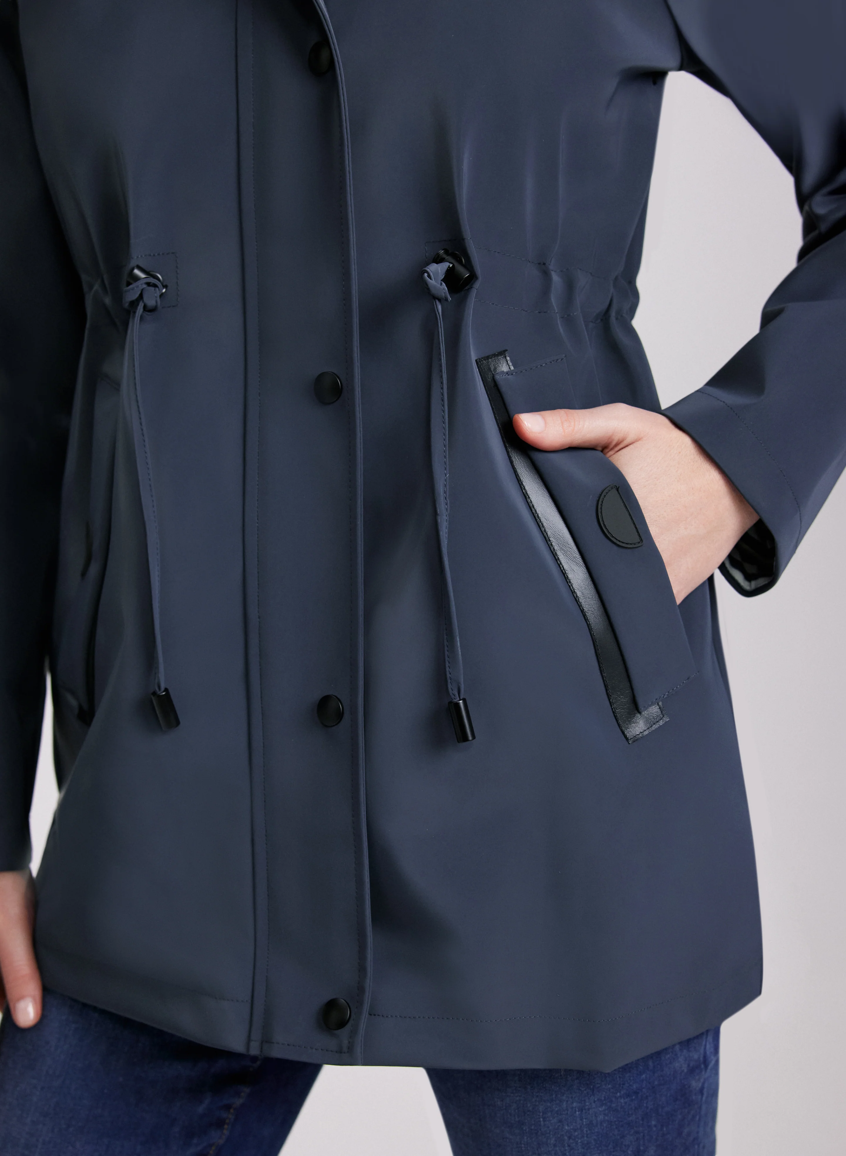 Removable Hood Rain Coat - Image 2