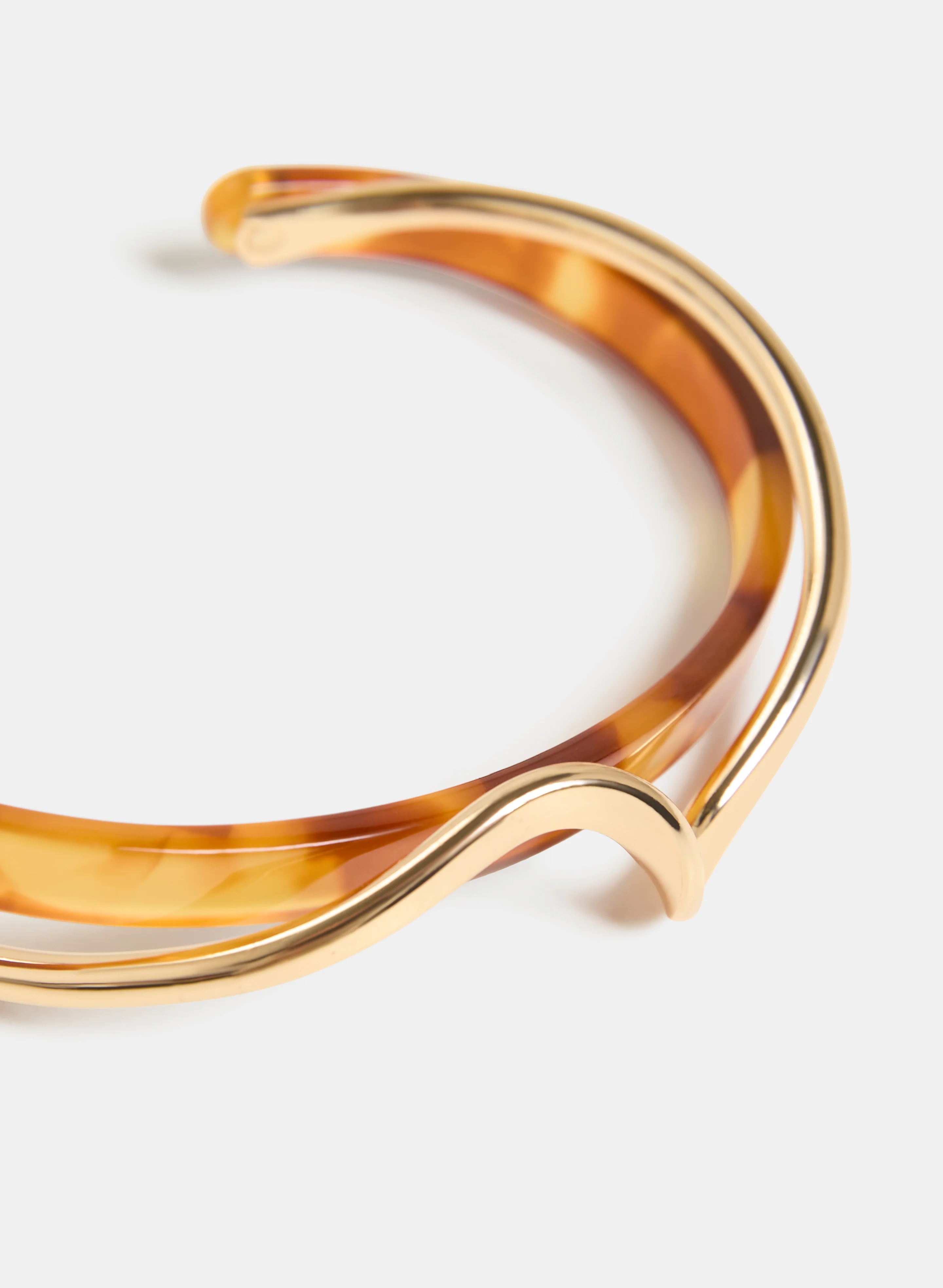 Resin & Metal Cuff Bracelet - Image 2