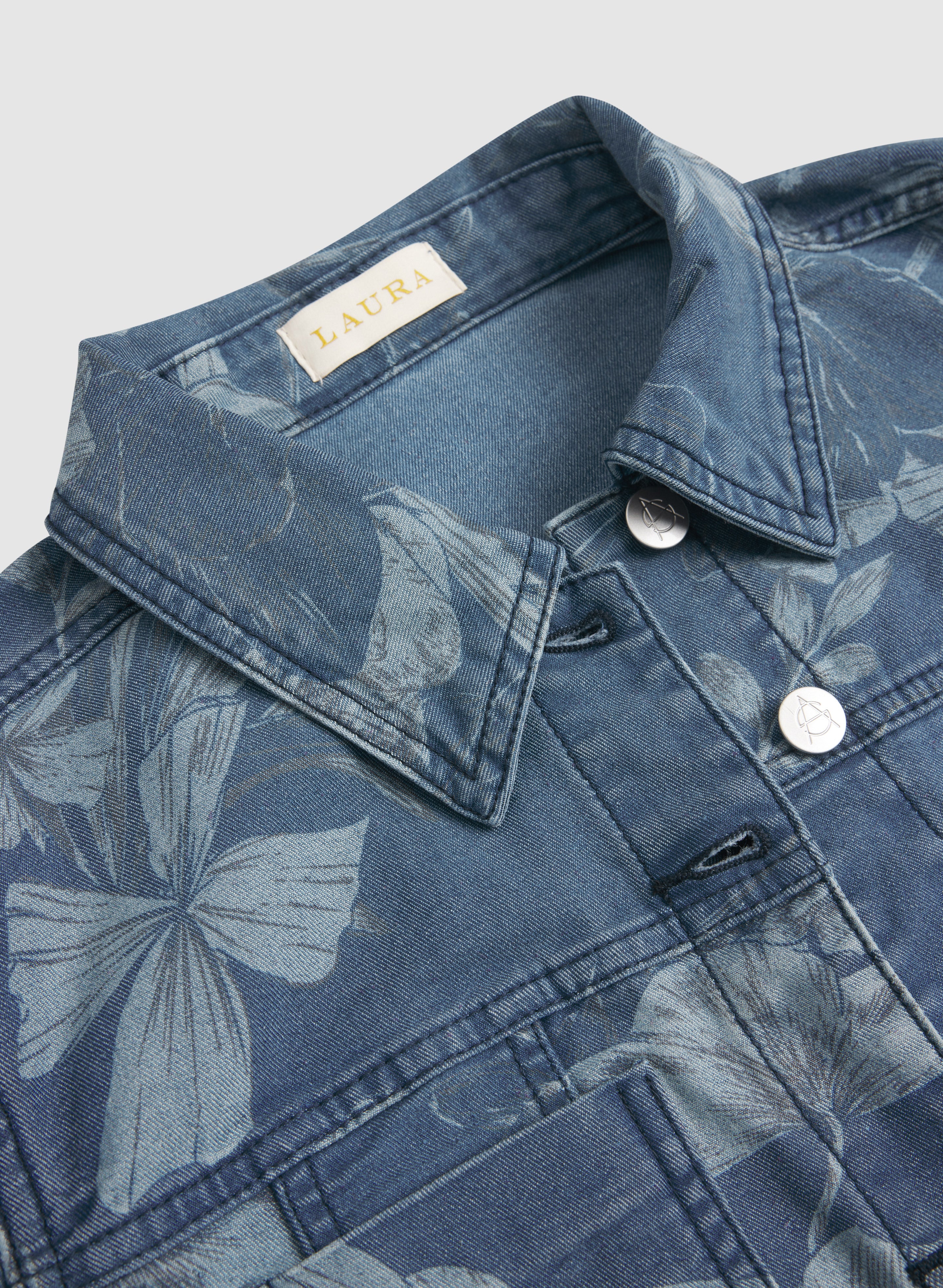 Reversible Floral Denim Jacket - Image 10
