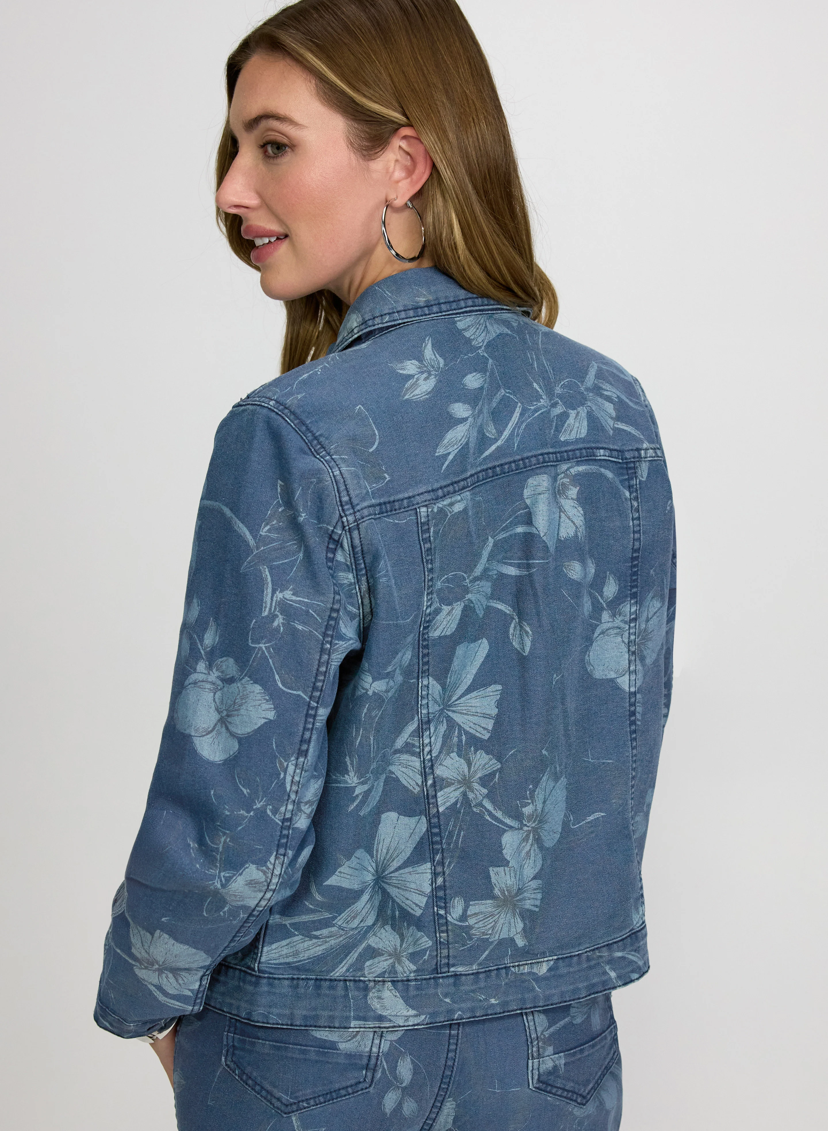 Reversible Floral Denim Jacket - Image 5