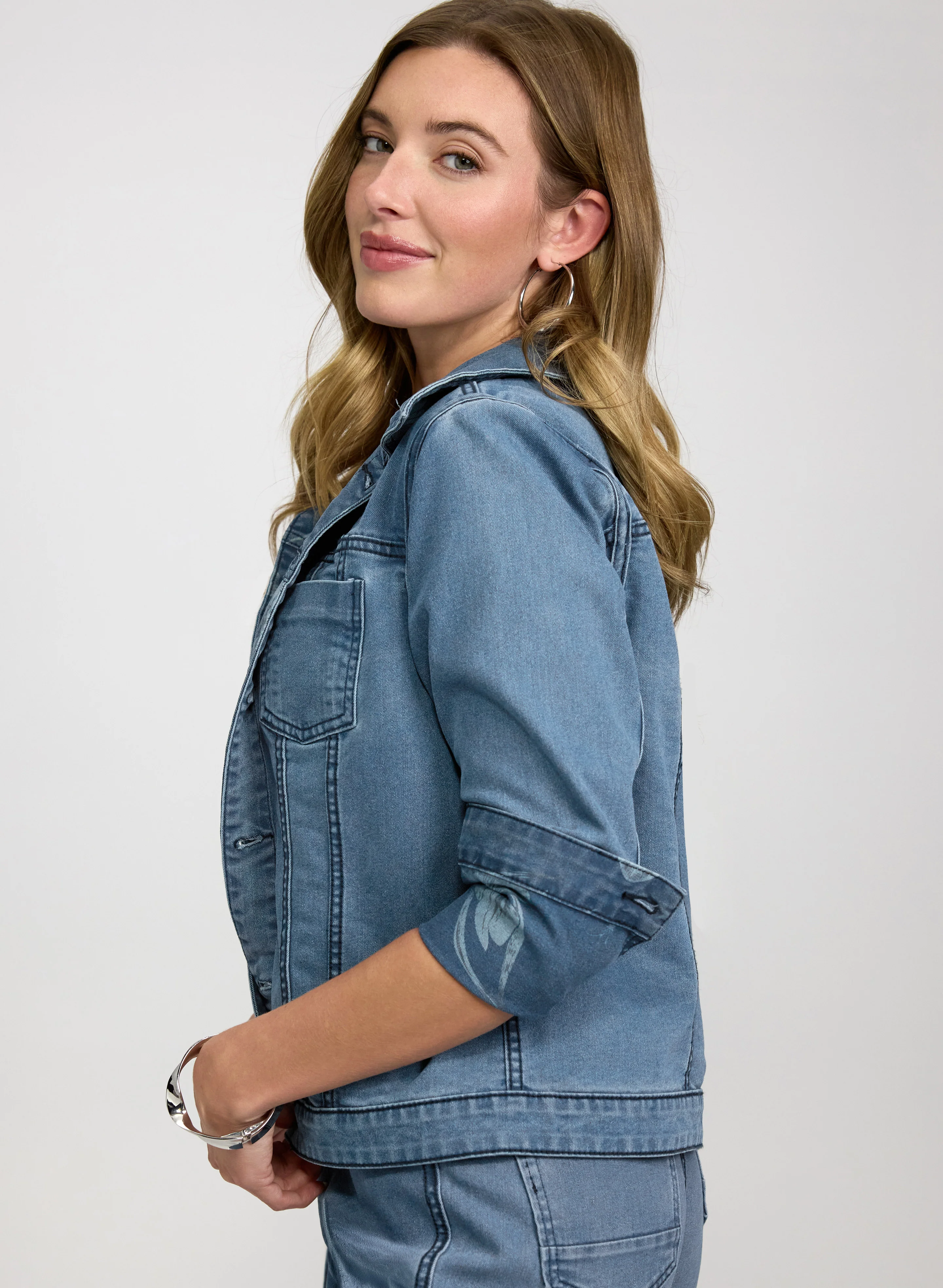 Reversible Floral Denim Jacket - Image 8