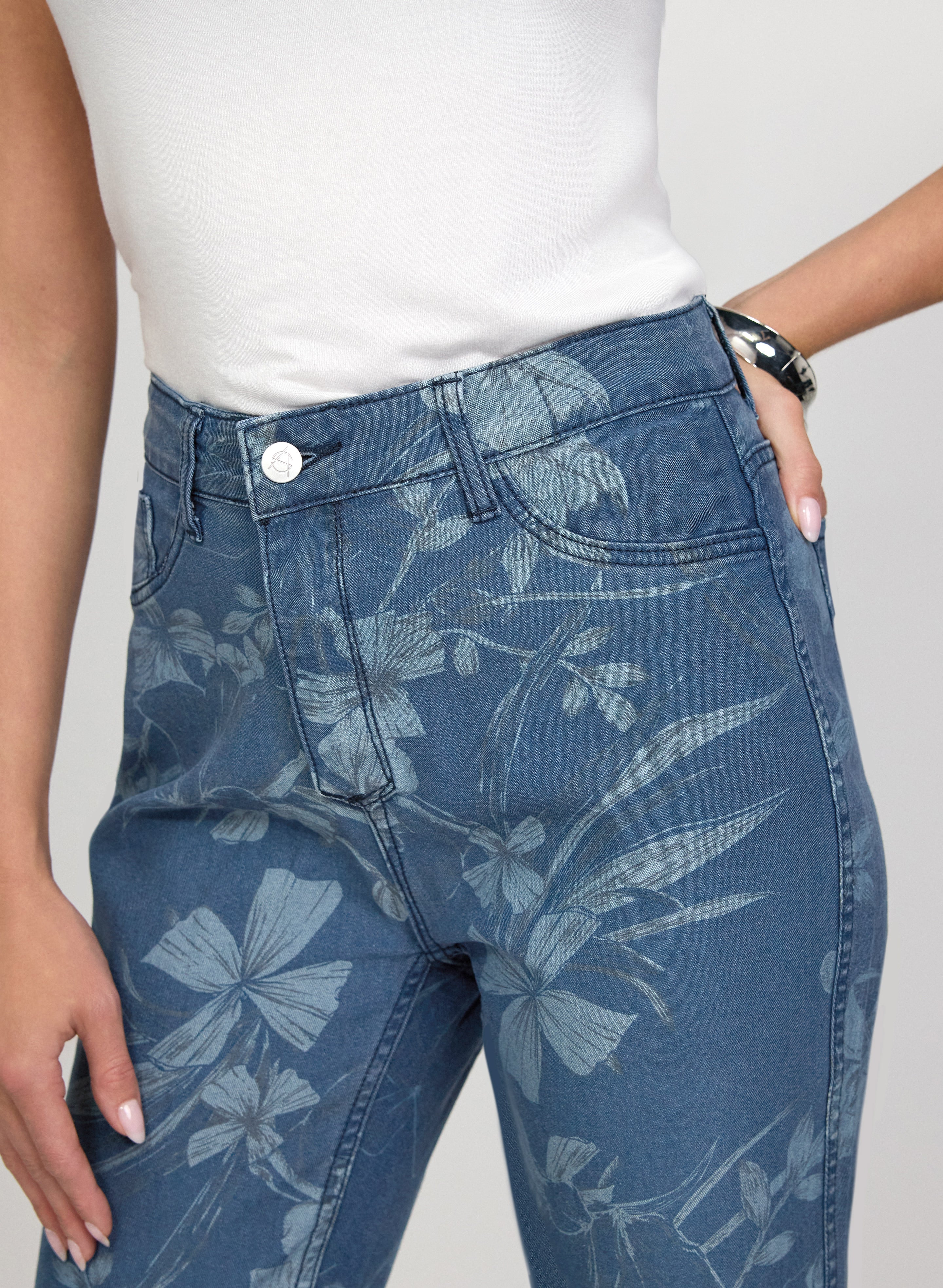 Reversible Floral Jeans - Image 8