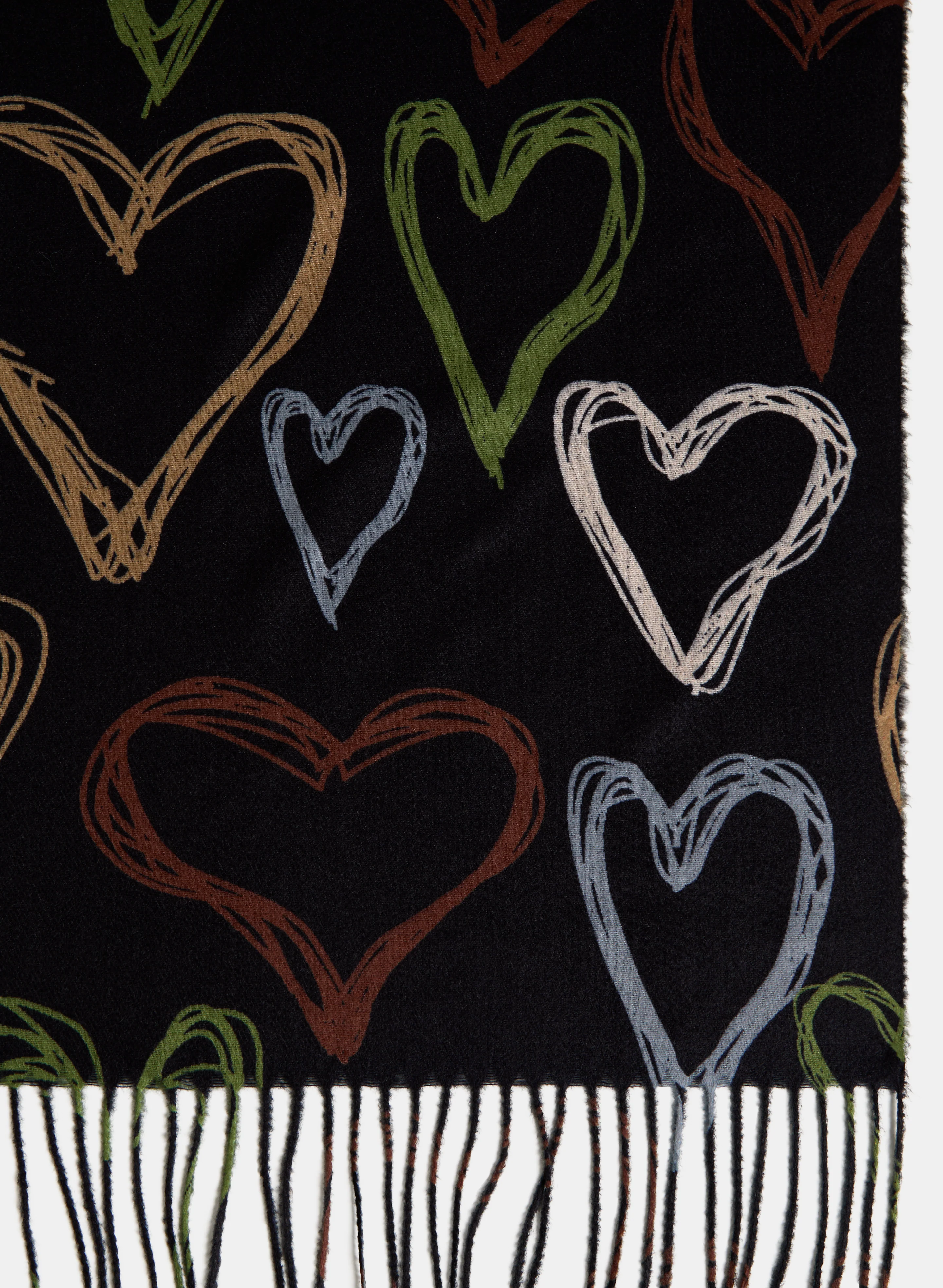 Reversible Heart Print Scarf - Image 3