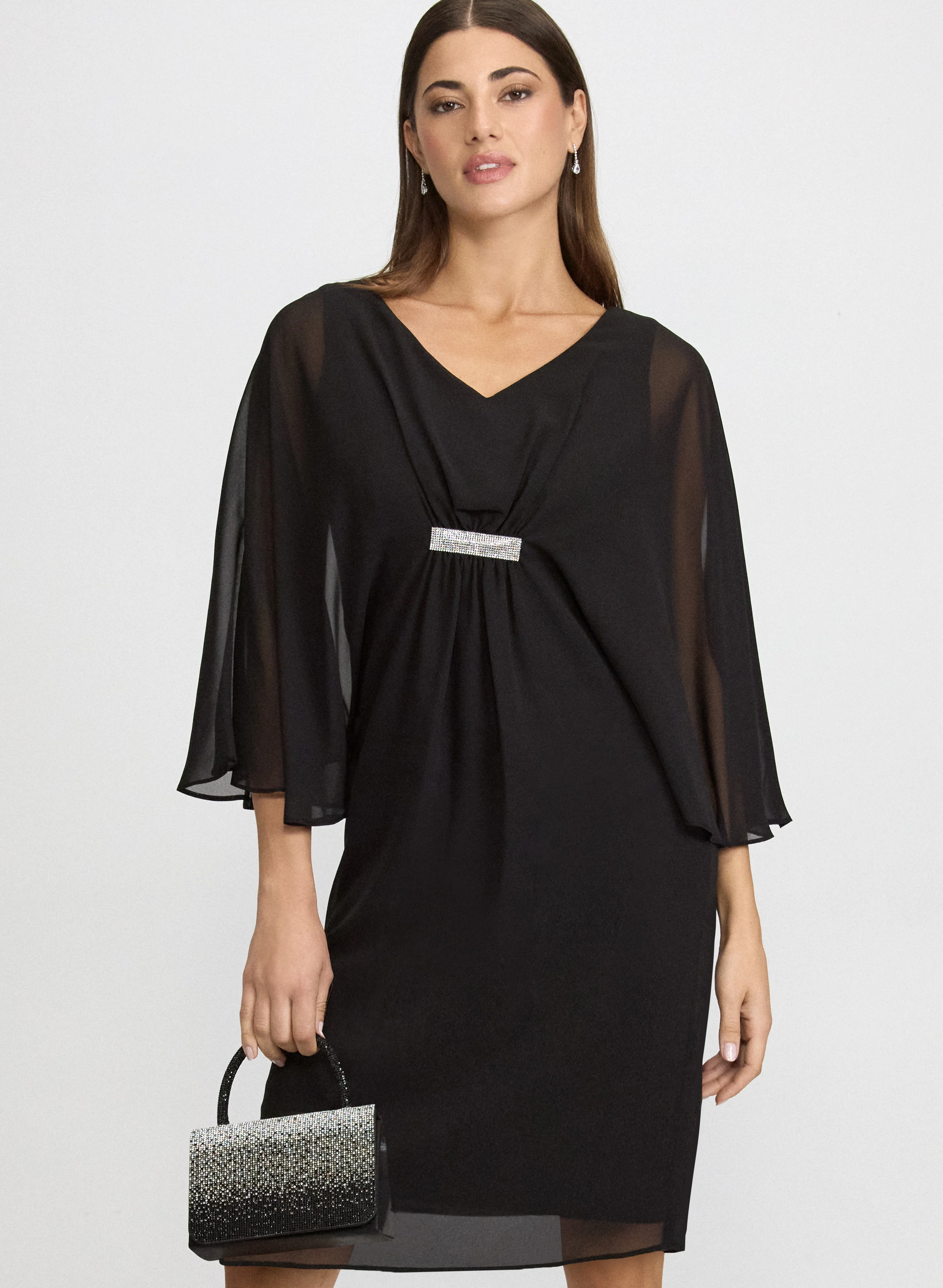 Rhinestone Bar Detail Dress - Image 4