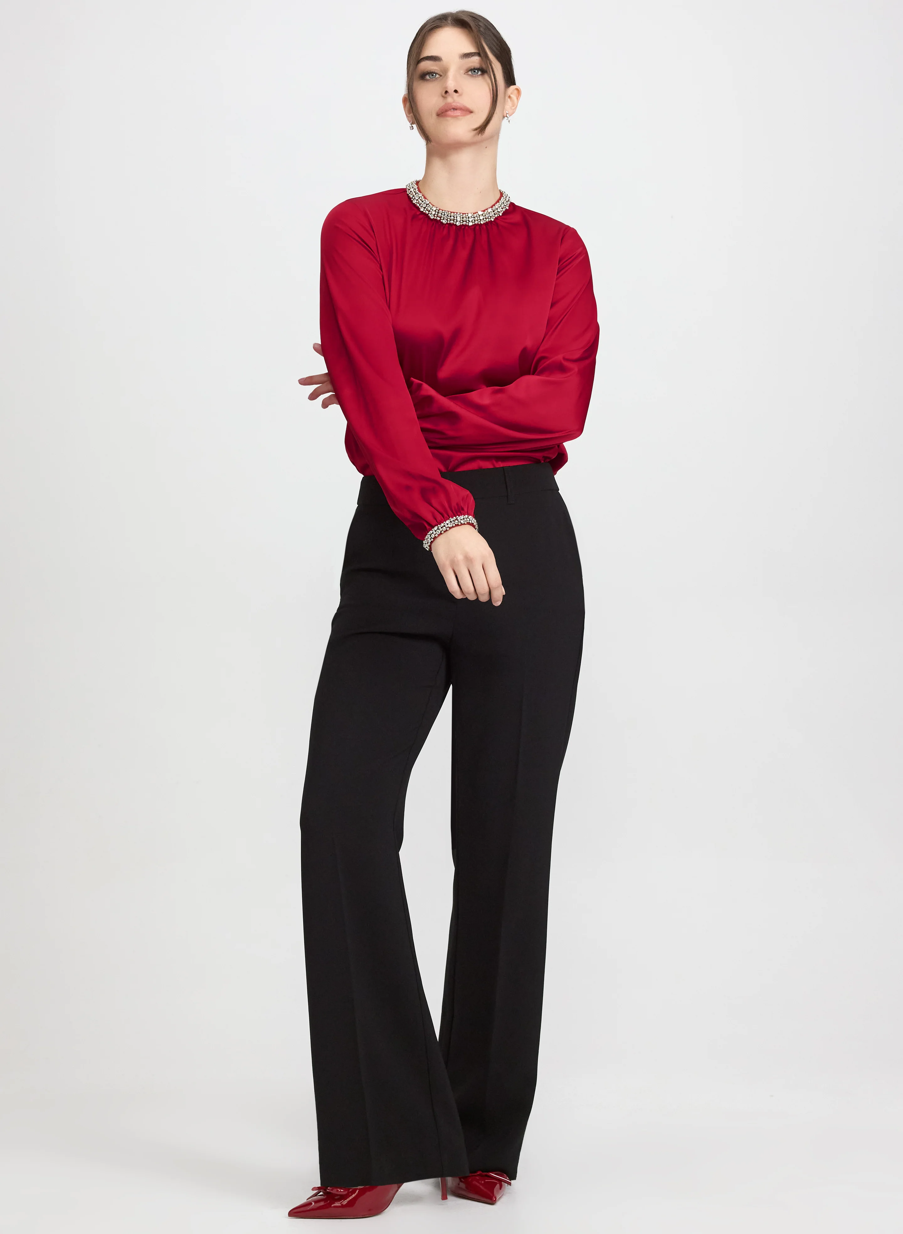 Rhinestone Detail Blouse - Image 3