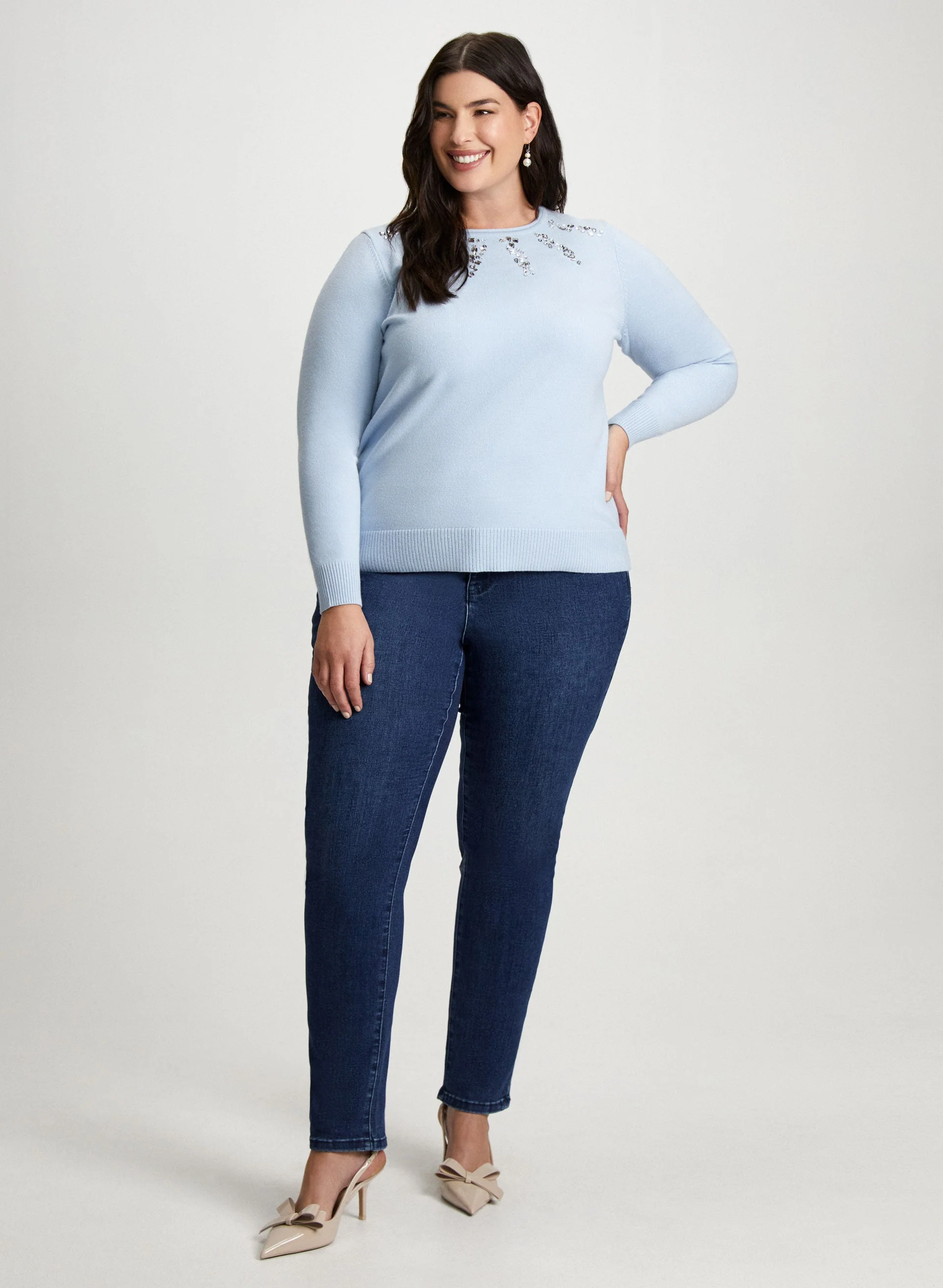 Rhinestone Detail Sweater - Image 3