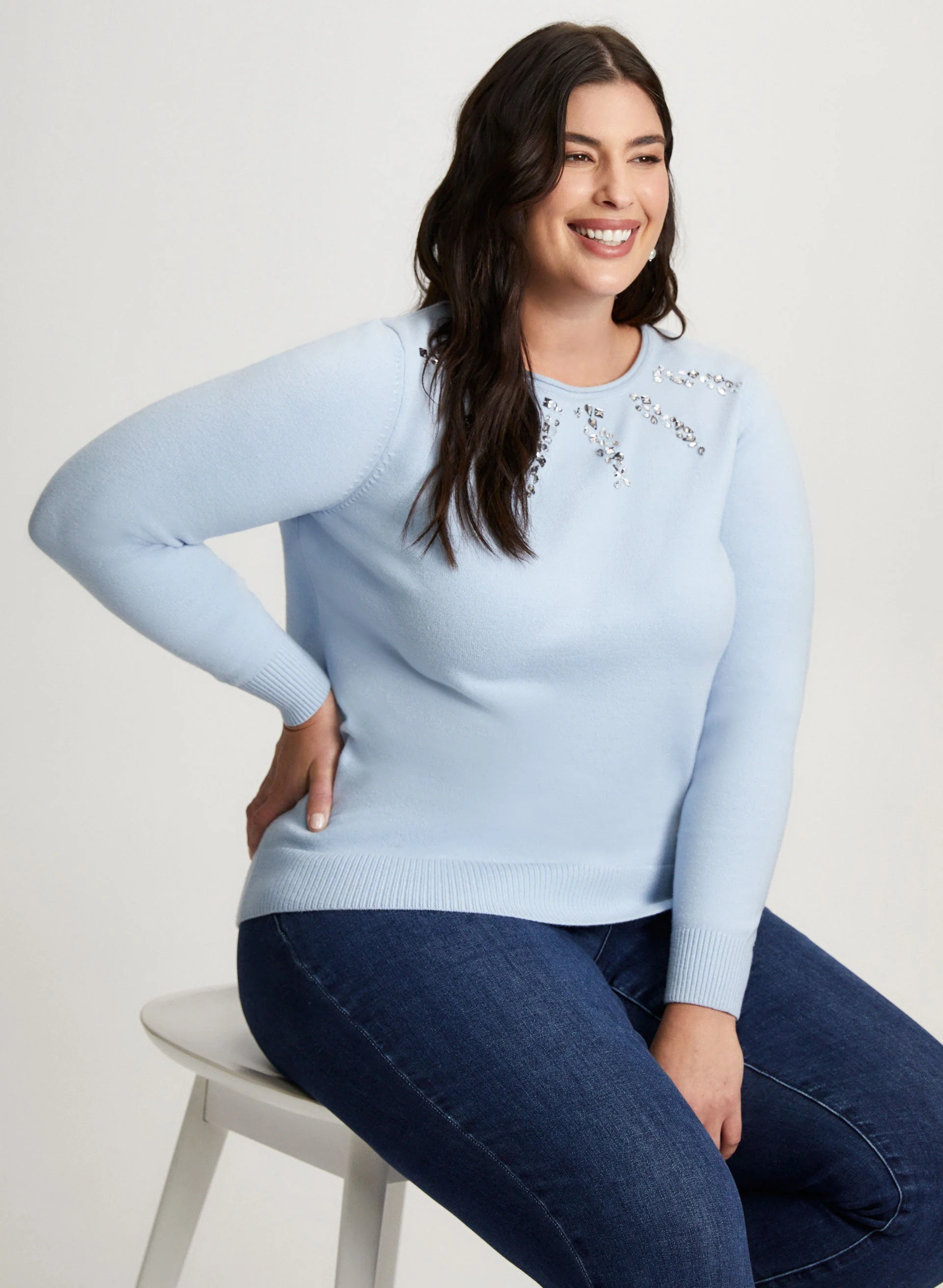 Rhinestone Detail Sweater - Image 5
