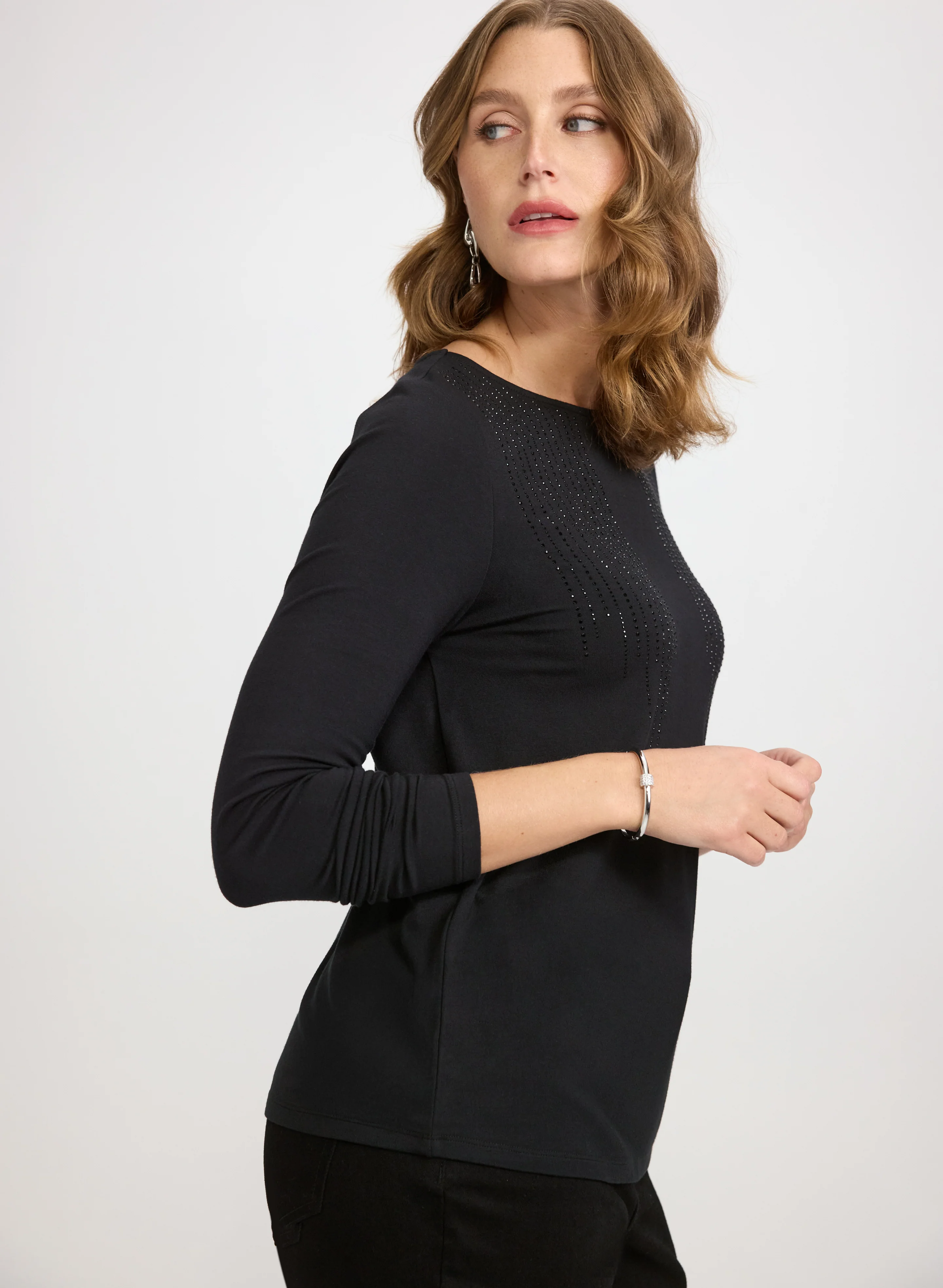 Rhinestone Detail T-Shirt - Image 5