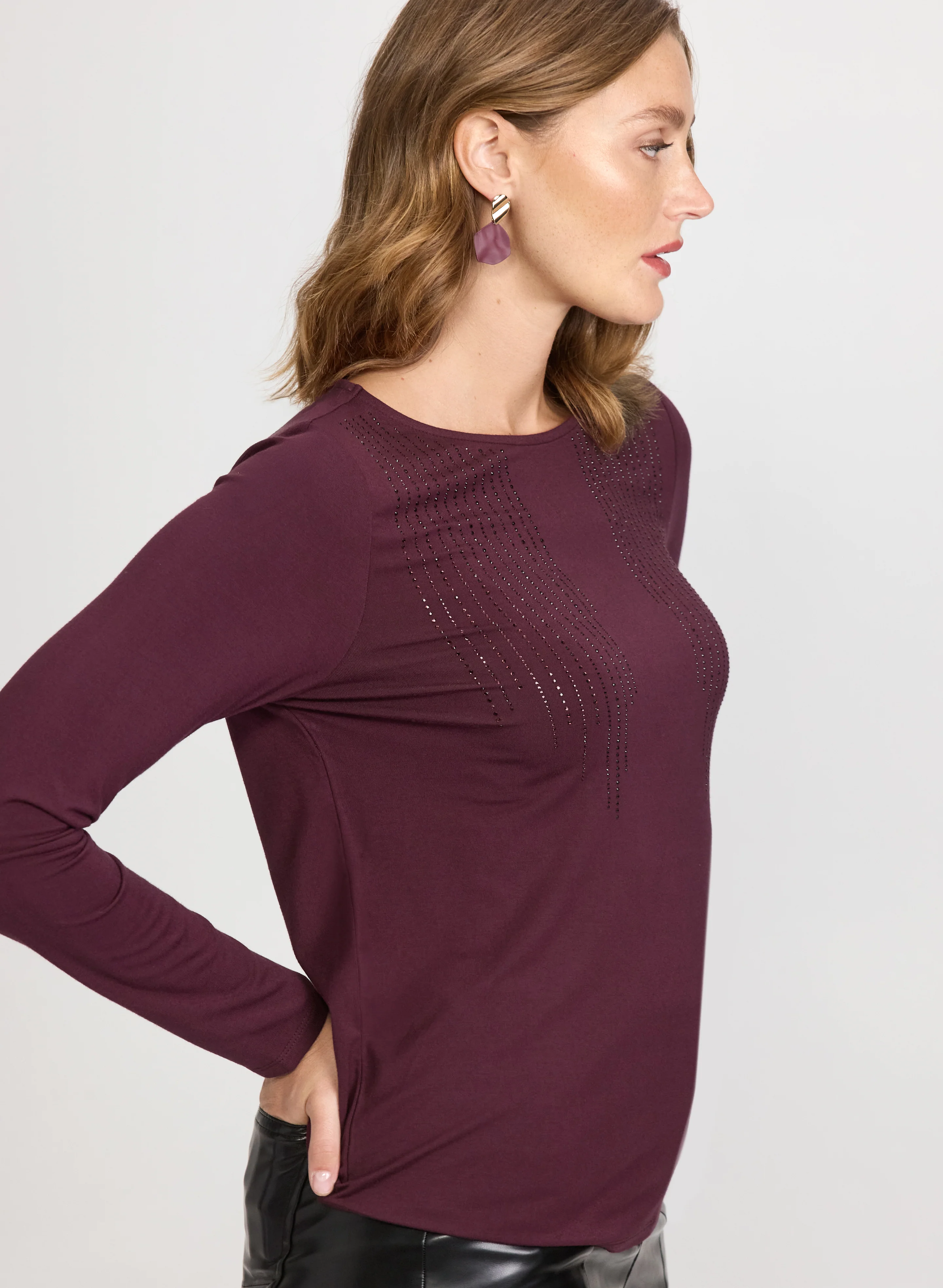Rhinestone Detail T-Shirt - Image 4