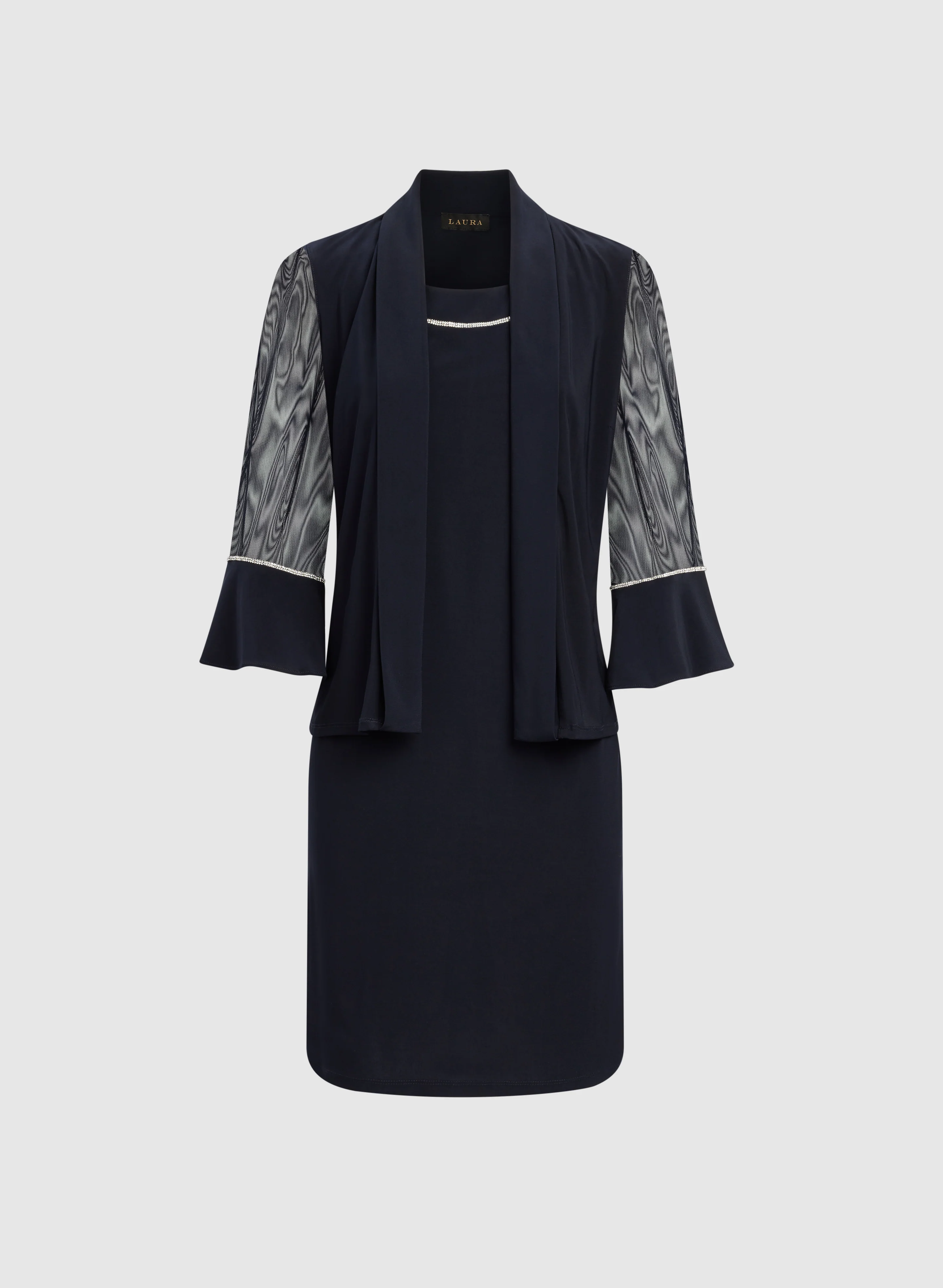 Rhinestone Embellished Jacket & Dress Set - Image 6