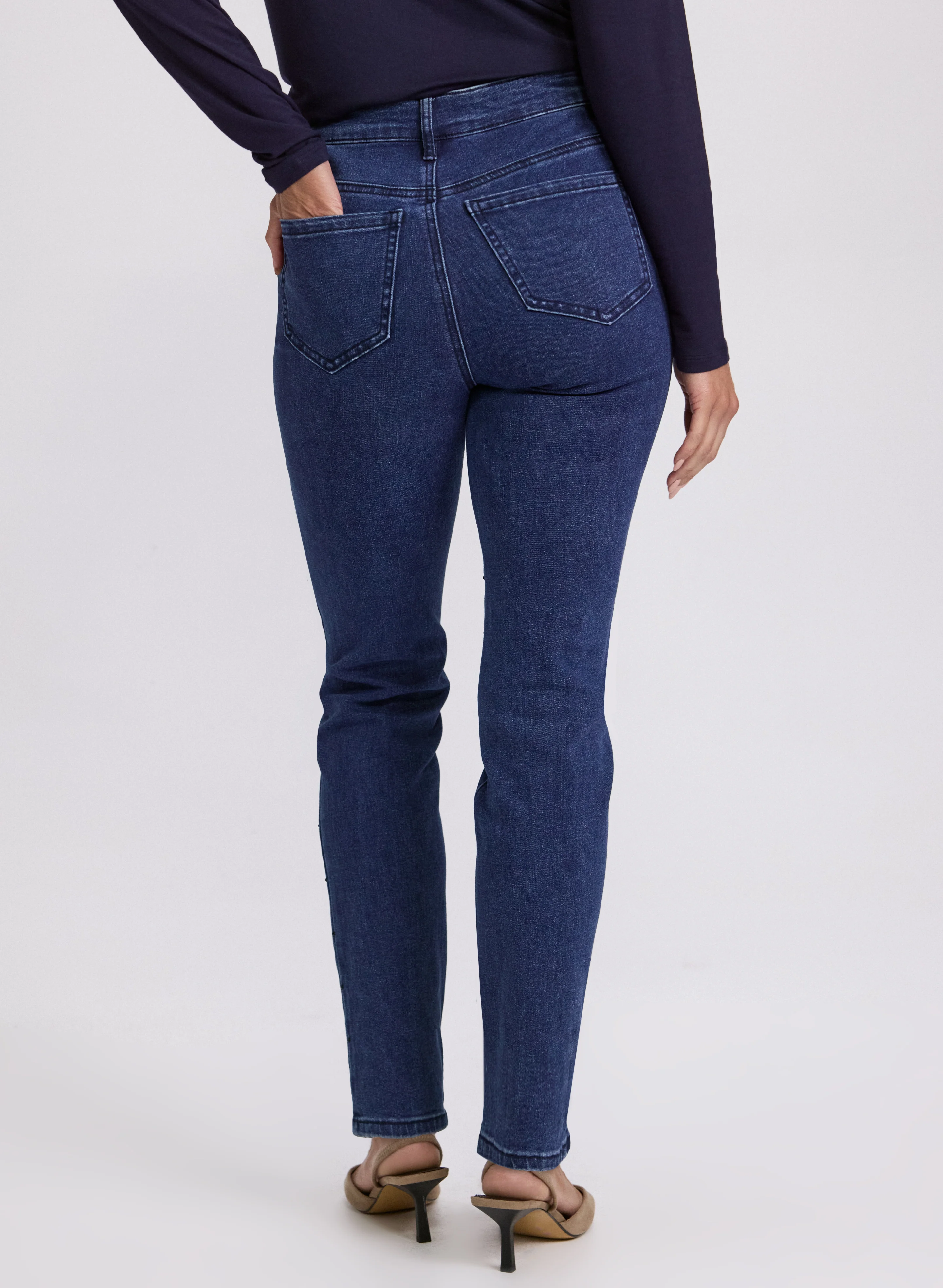 Rhinestone Embellished Jeans - Image 4