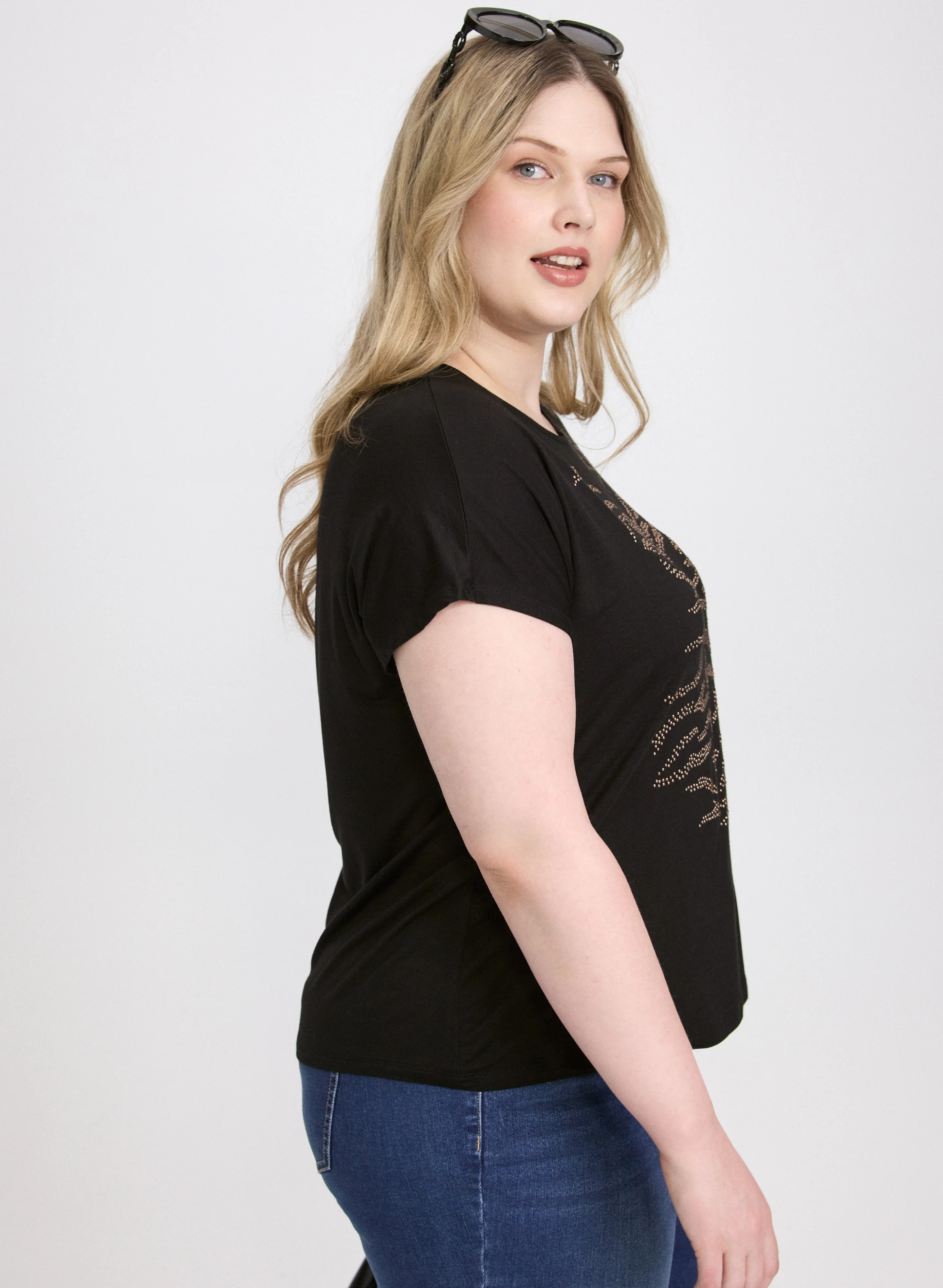 Rhinestone Embellished T-Shirt - Image 5