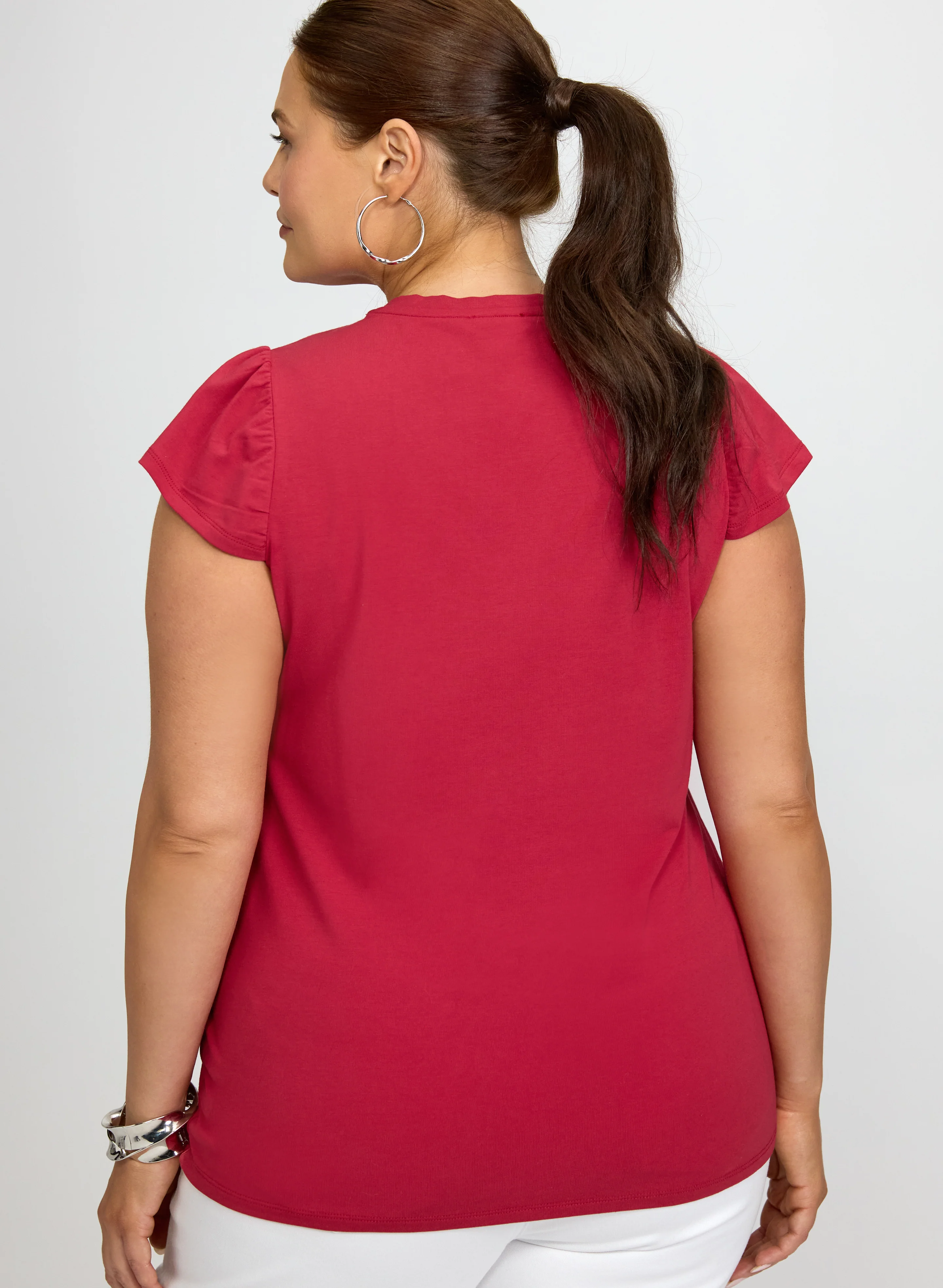 Rhinestone Embellished T-Shirt - Image 4