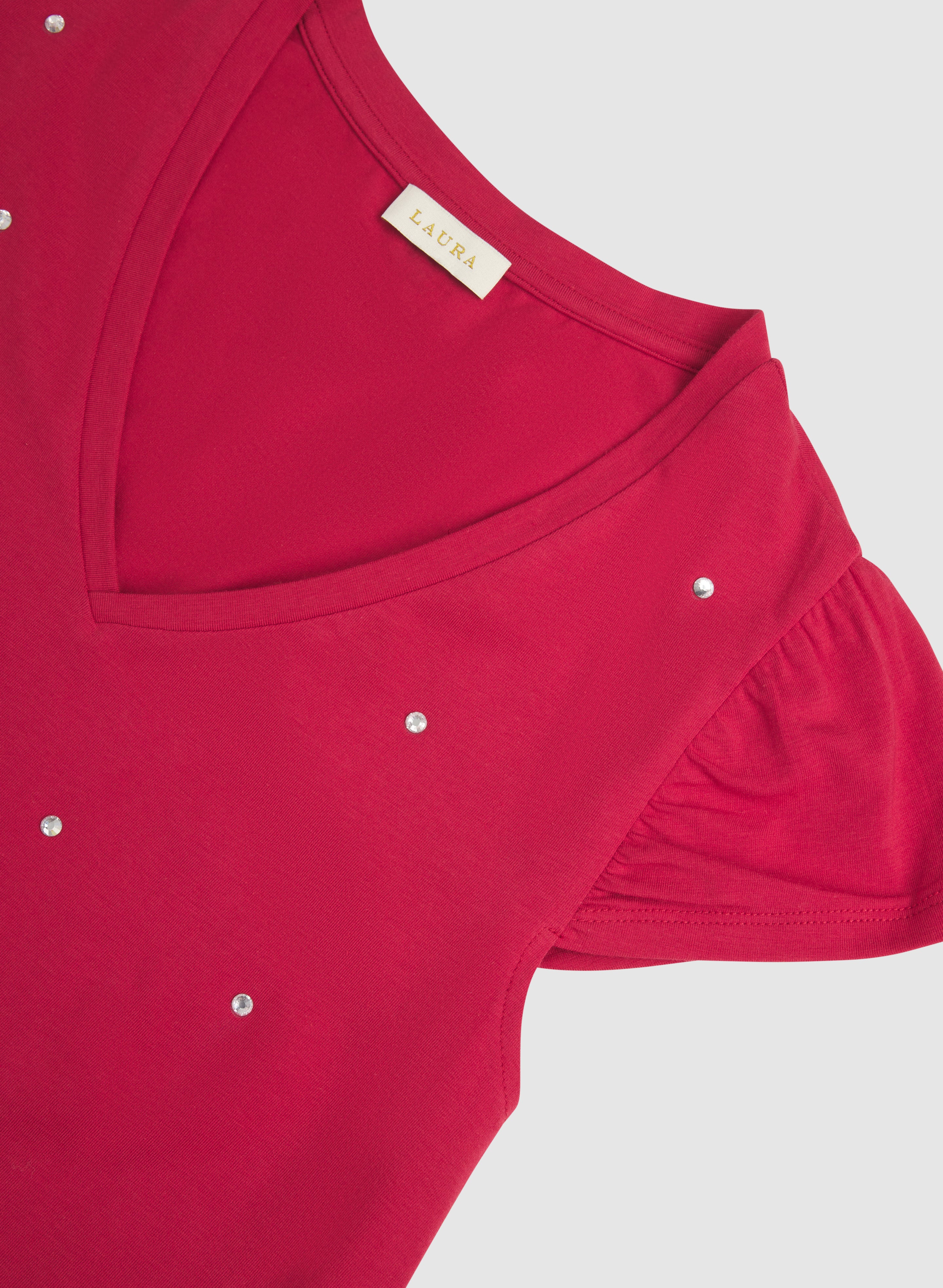 Rhinestone Modal-Blend T-Shirt - Image 7