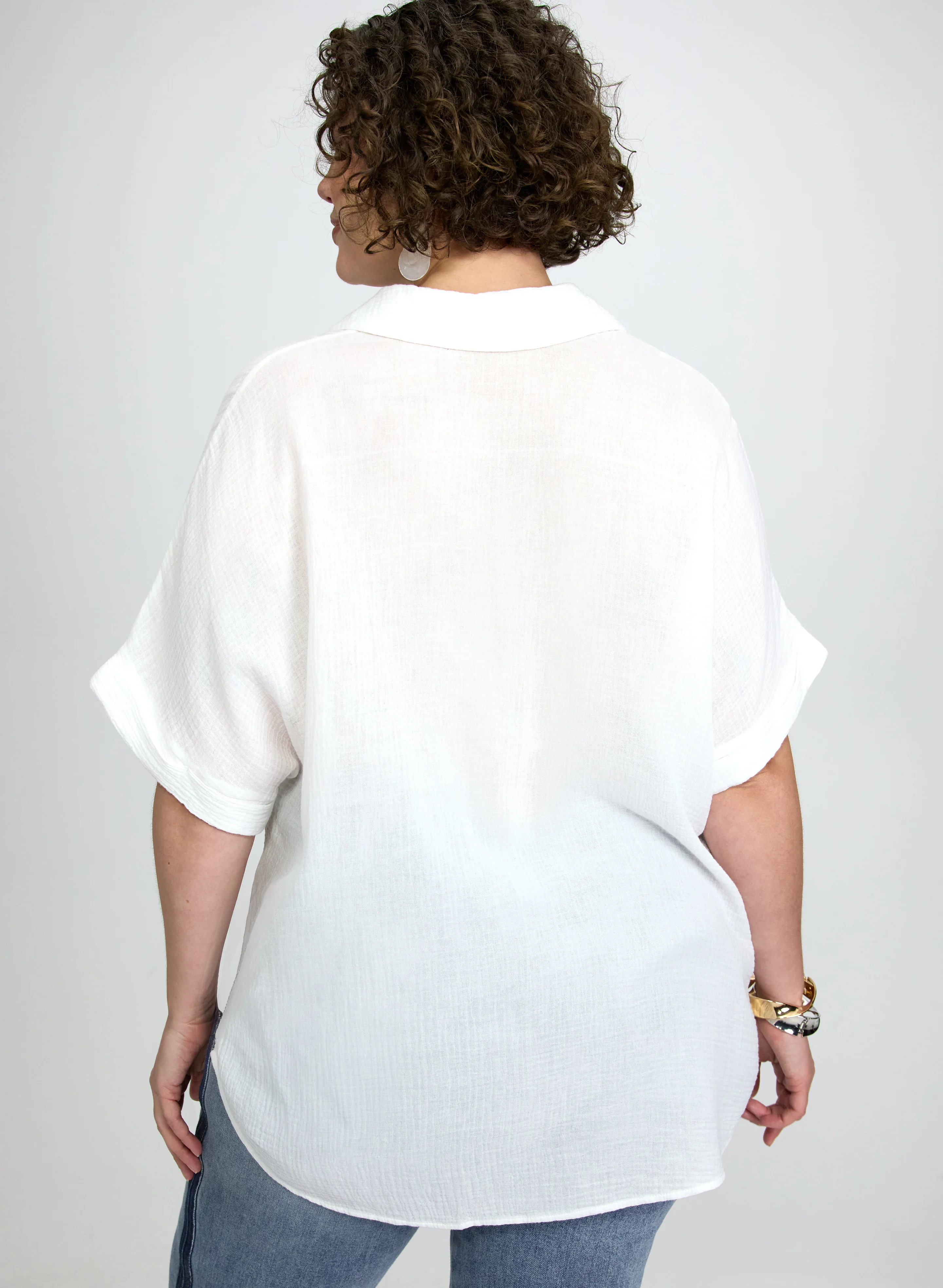 Rhinestone Palm Print Blouse - Image 4