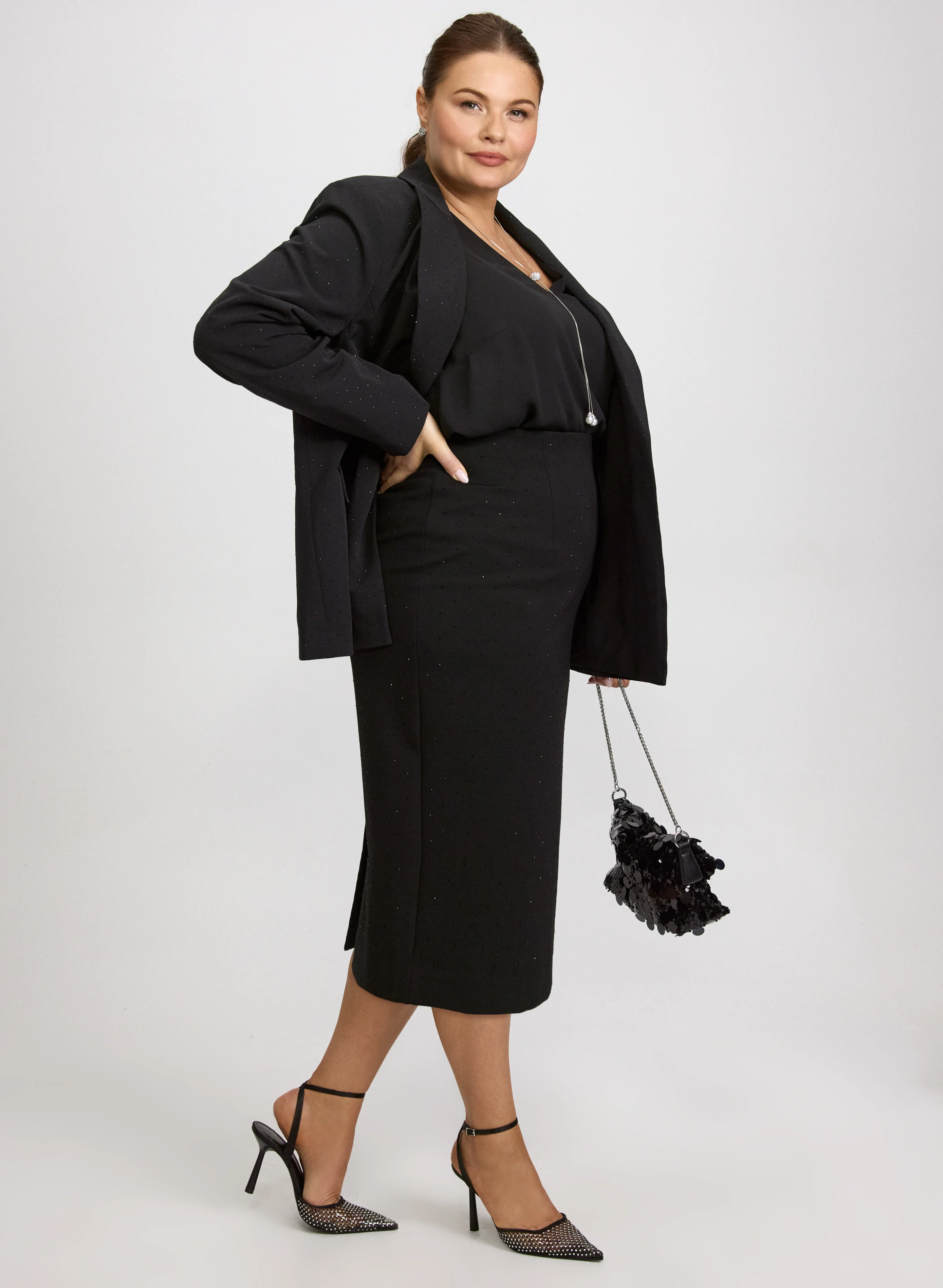Rhinestone Pencil Skirt - Image 3