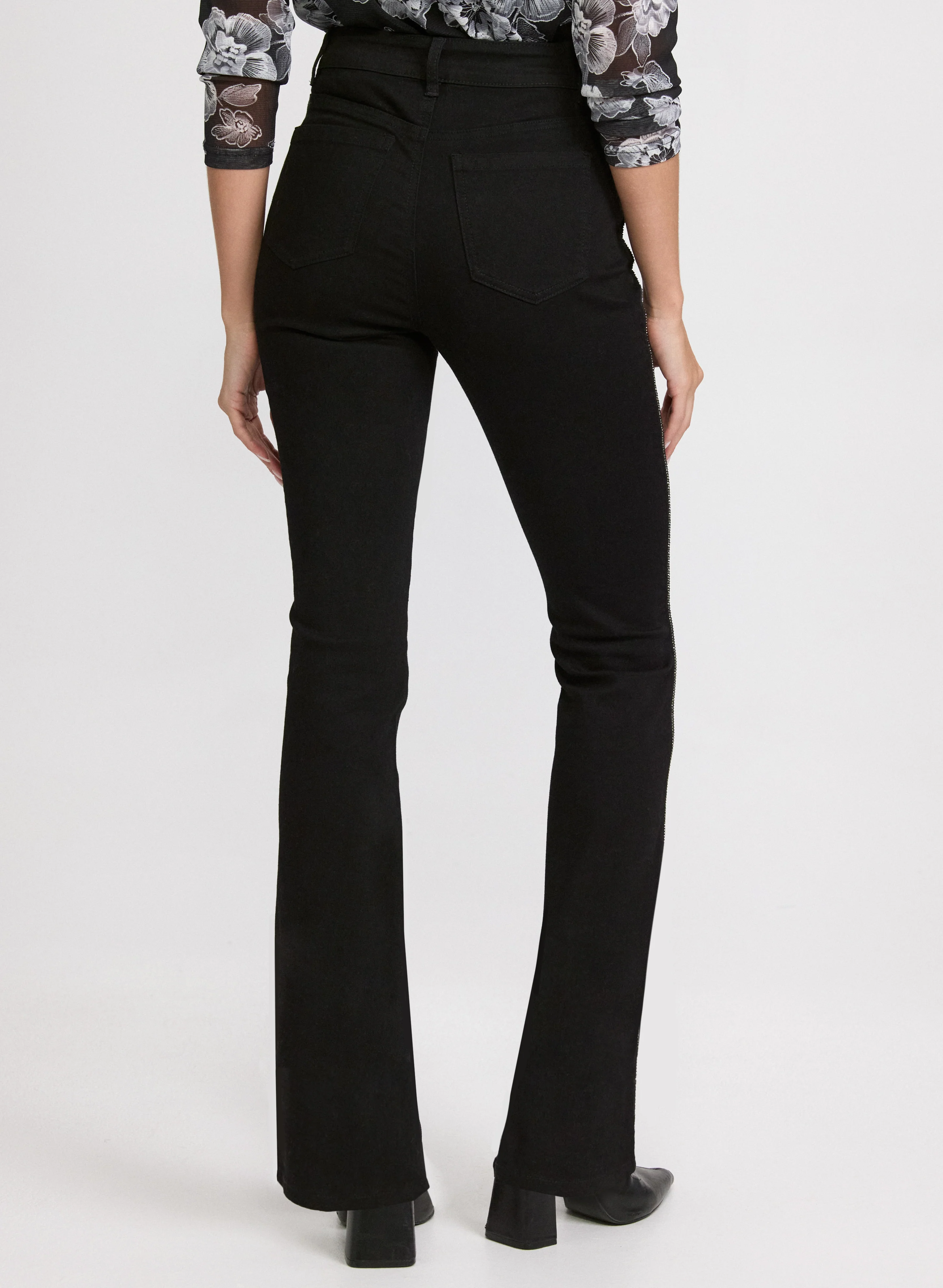 Rhinestone Stripe Jeans - Image 4