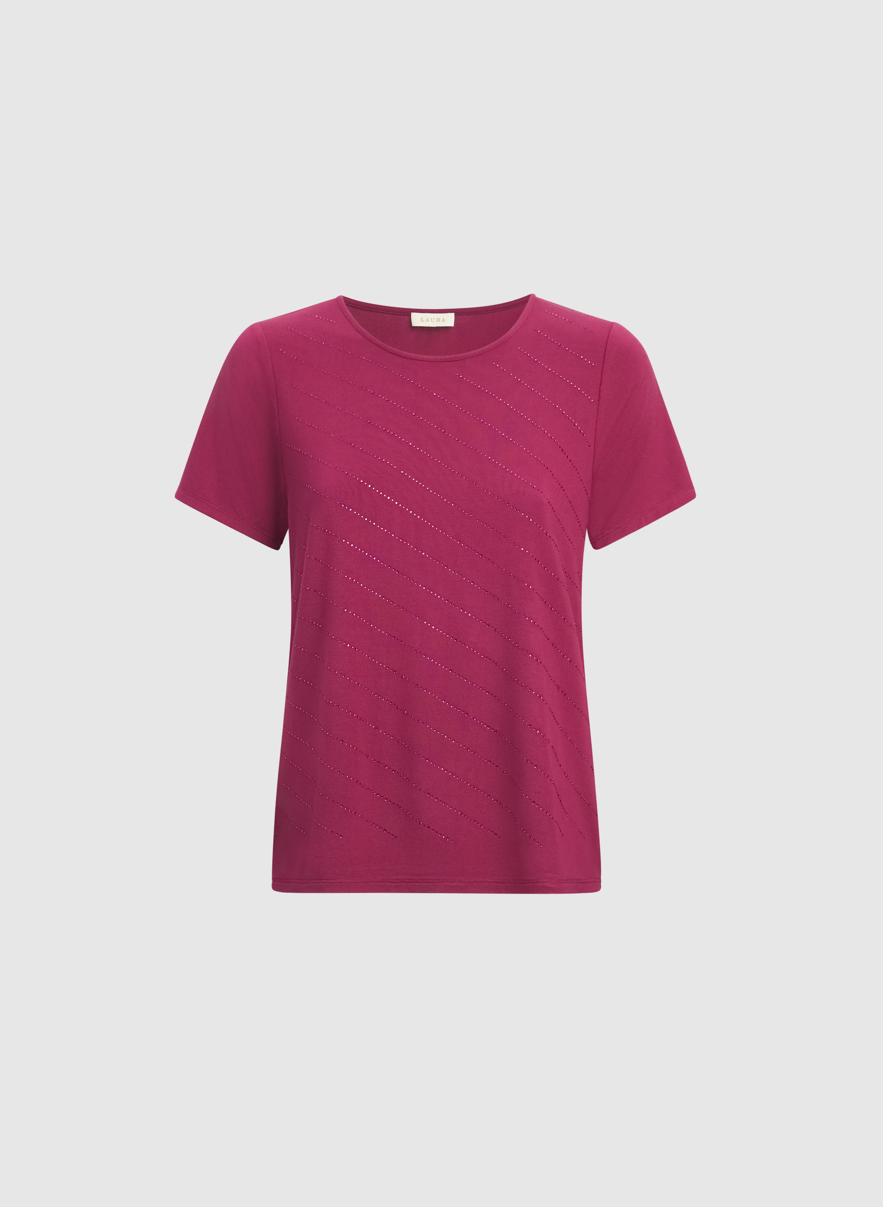 Rhinestone Striped T-Shirt - Image 6