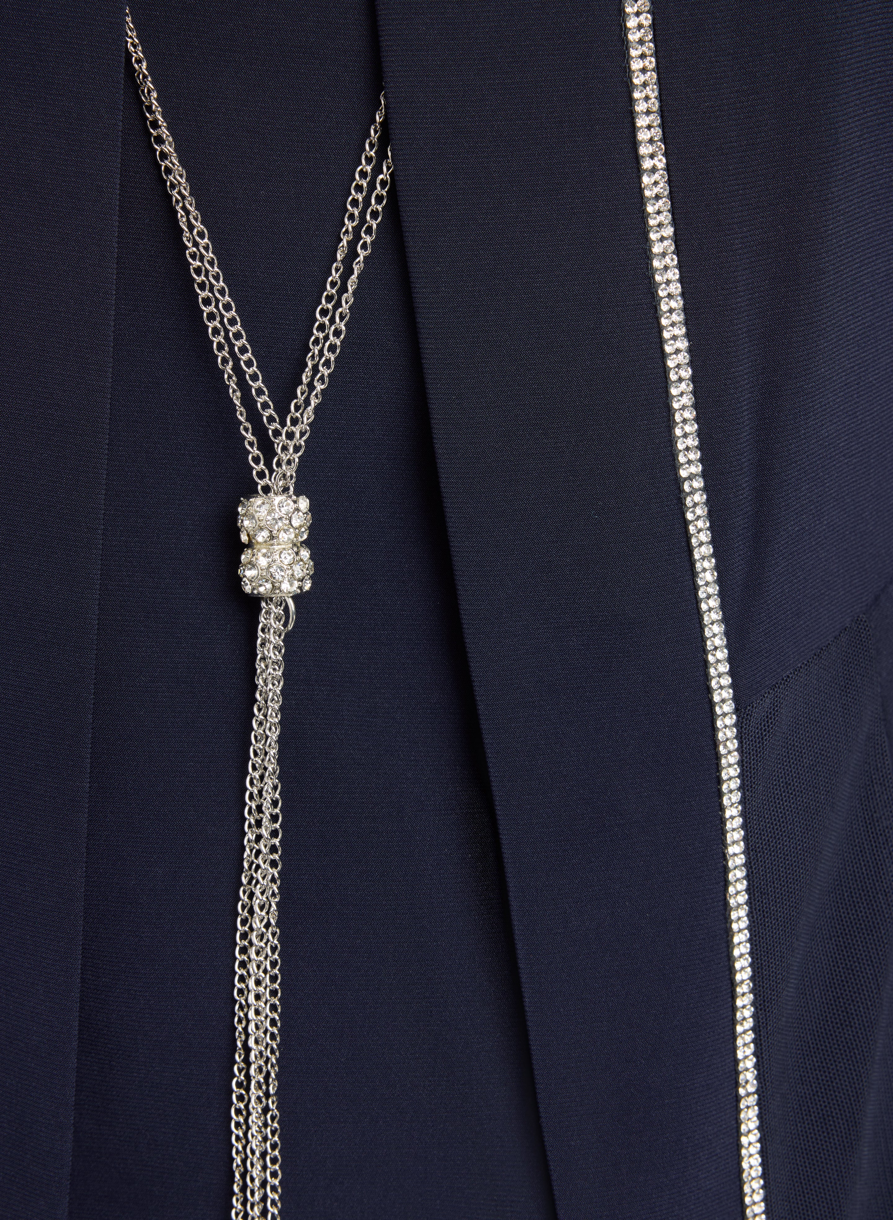 Rhinestone Trim Jacket, Top & Pants Set - Image 7
