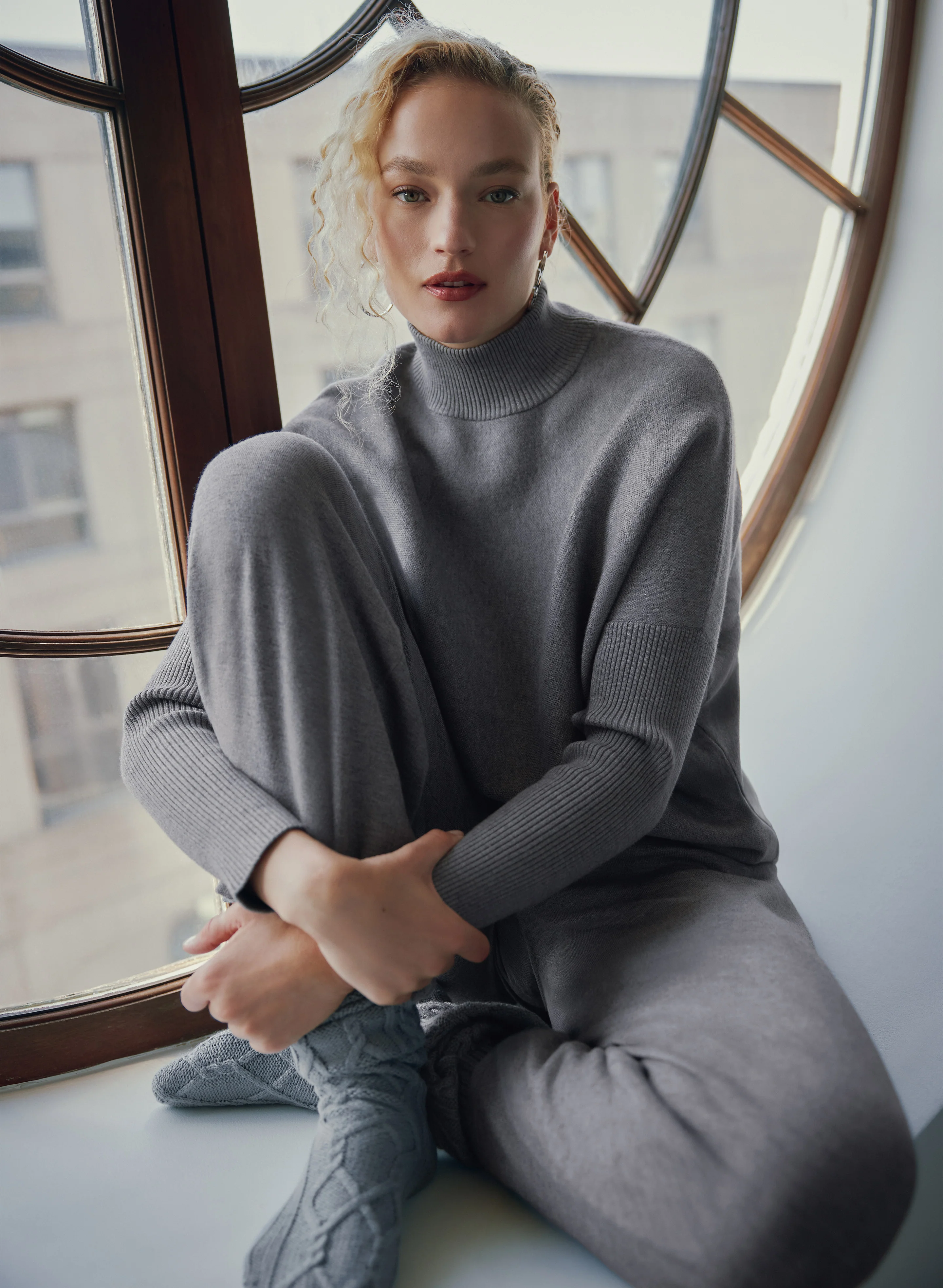 Ribbed Mock Neck Sweater - Image 3