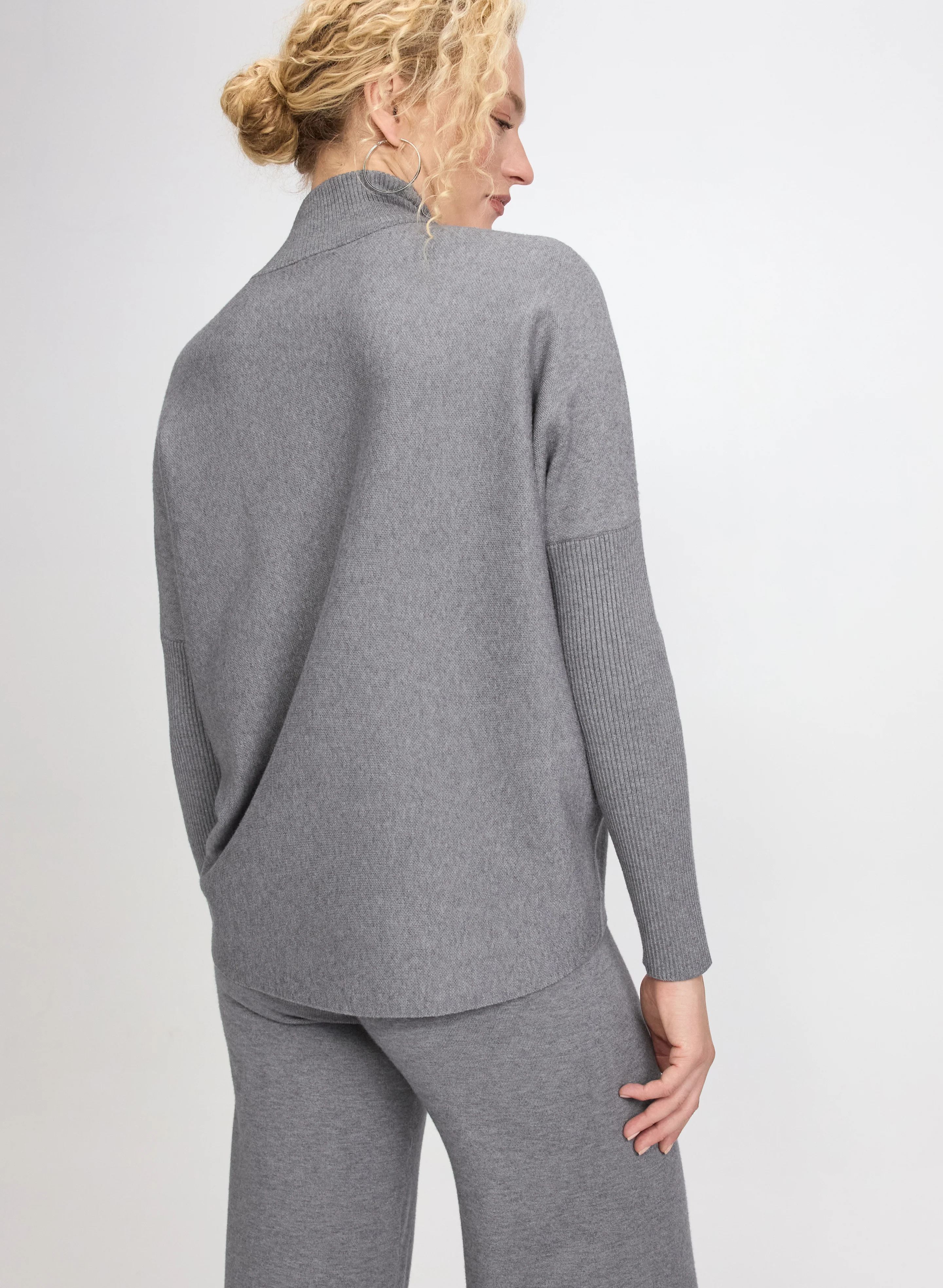 Ribbed Mock Neck Sweater - Image 5