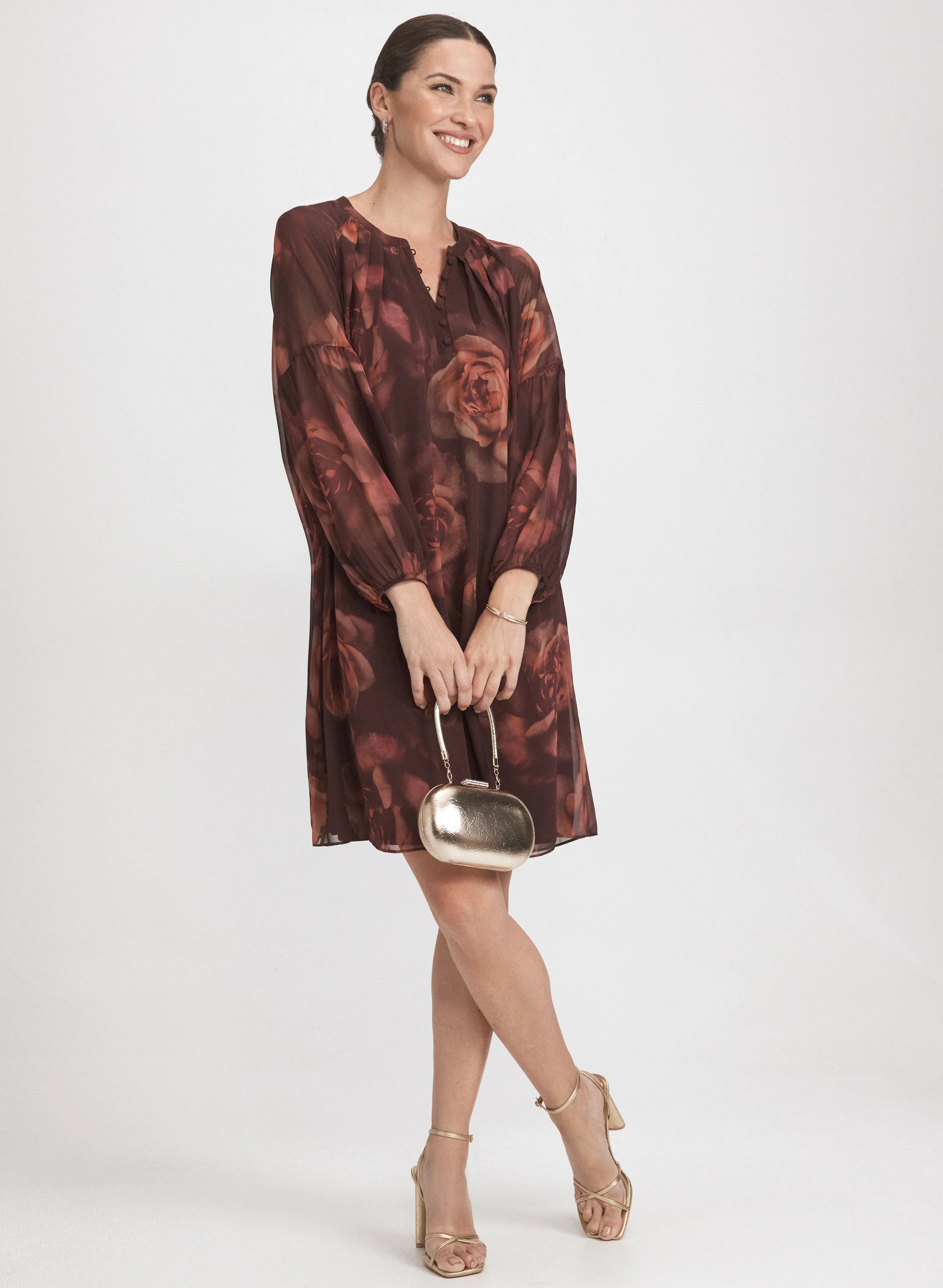 Rose Print Dress