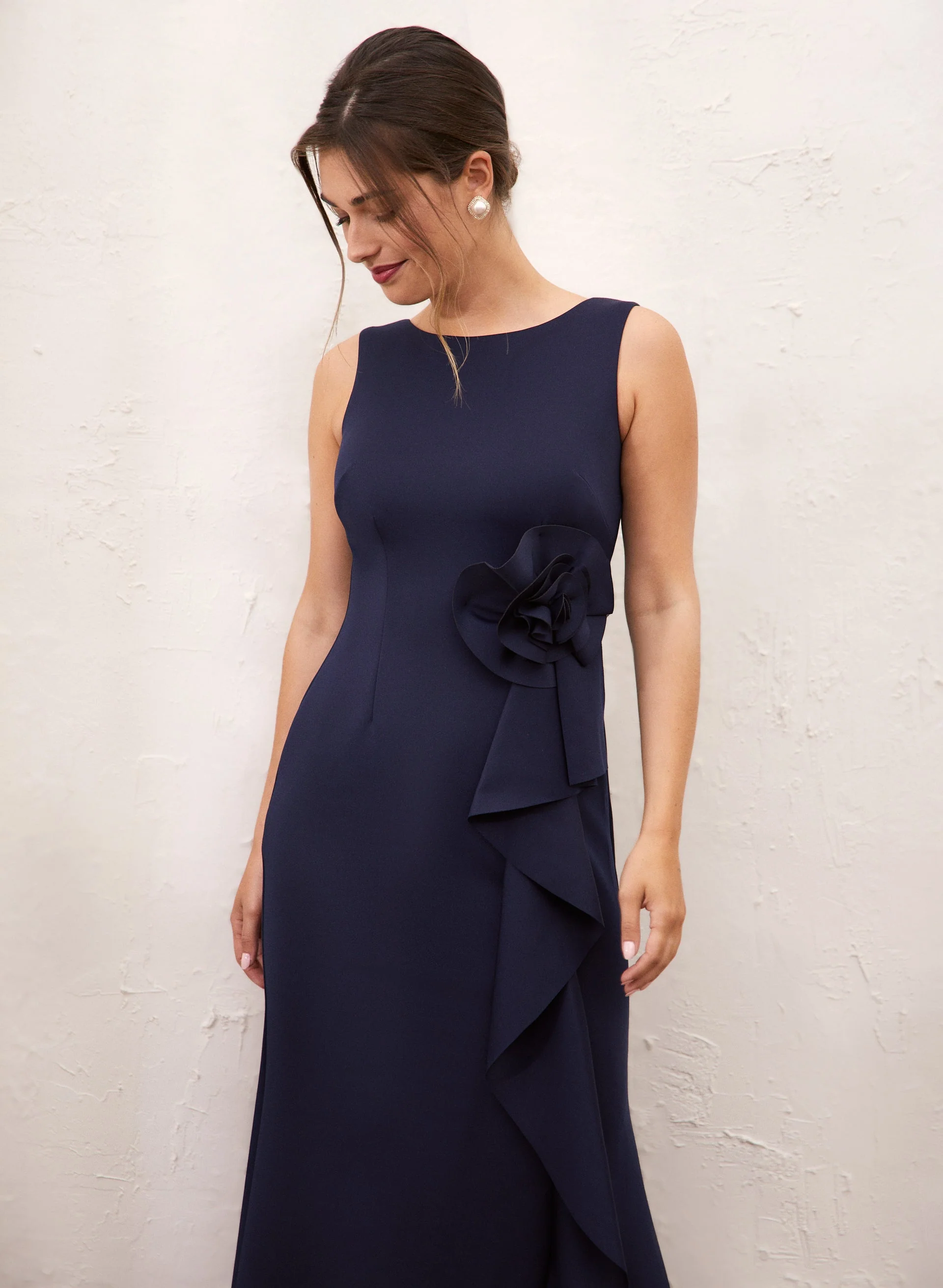 Rosette Detail Flounce Dress - Image 4