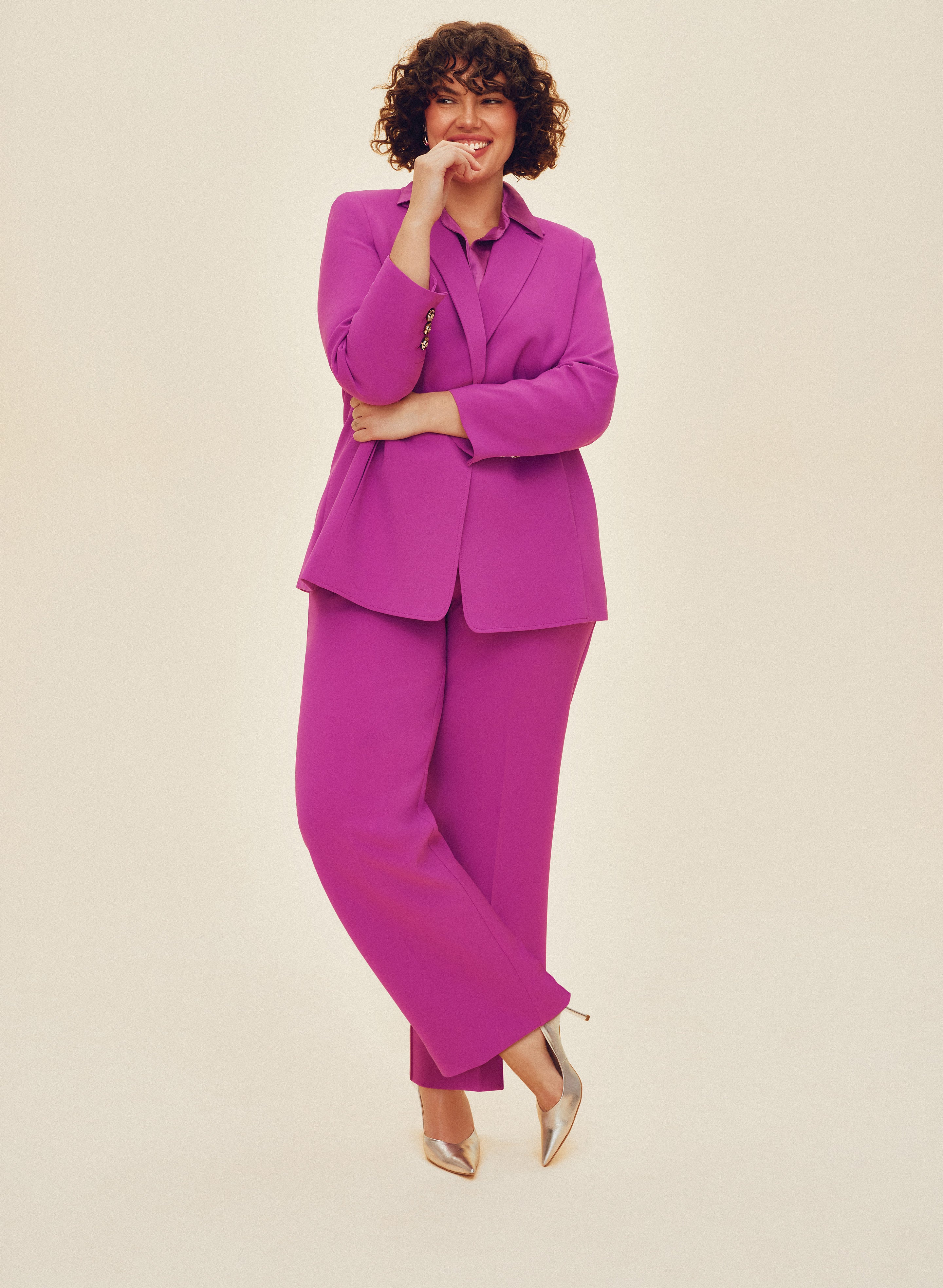 Ruched Sleeve Blazer - Image 3