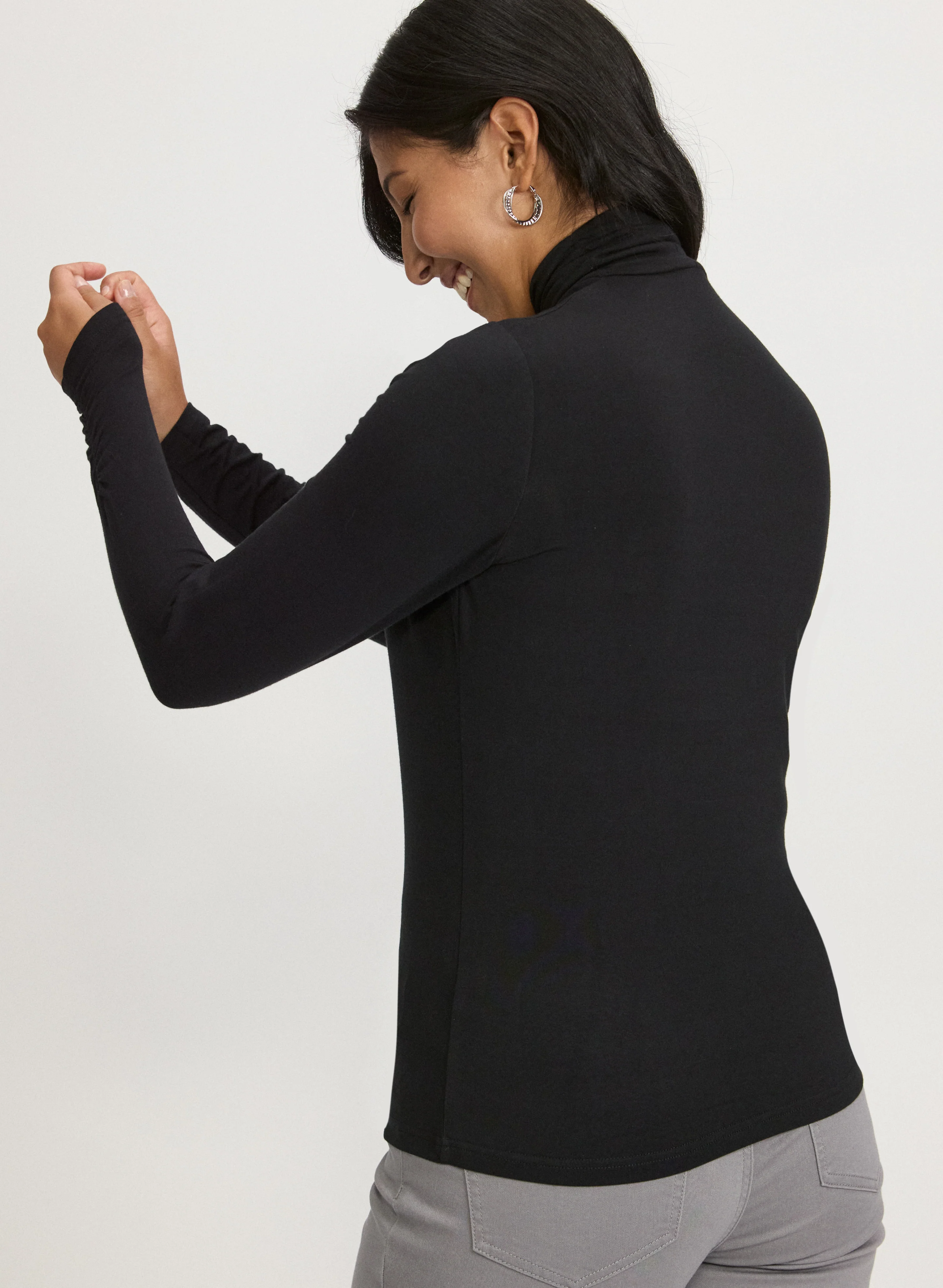 Ruched Turtleneck Top - Image 4