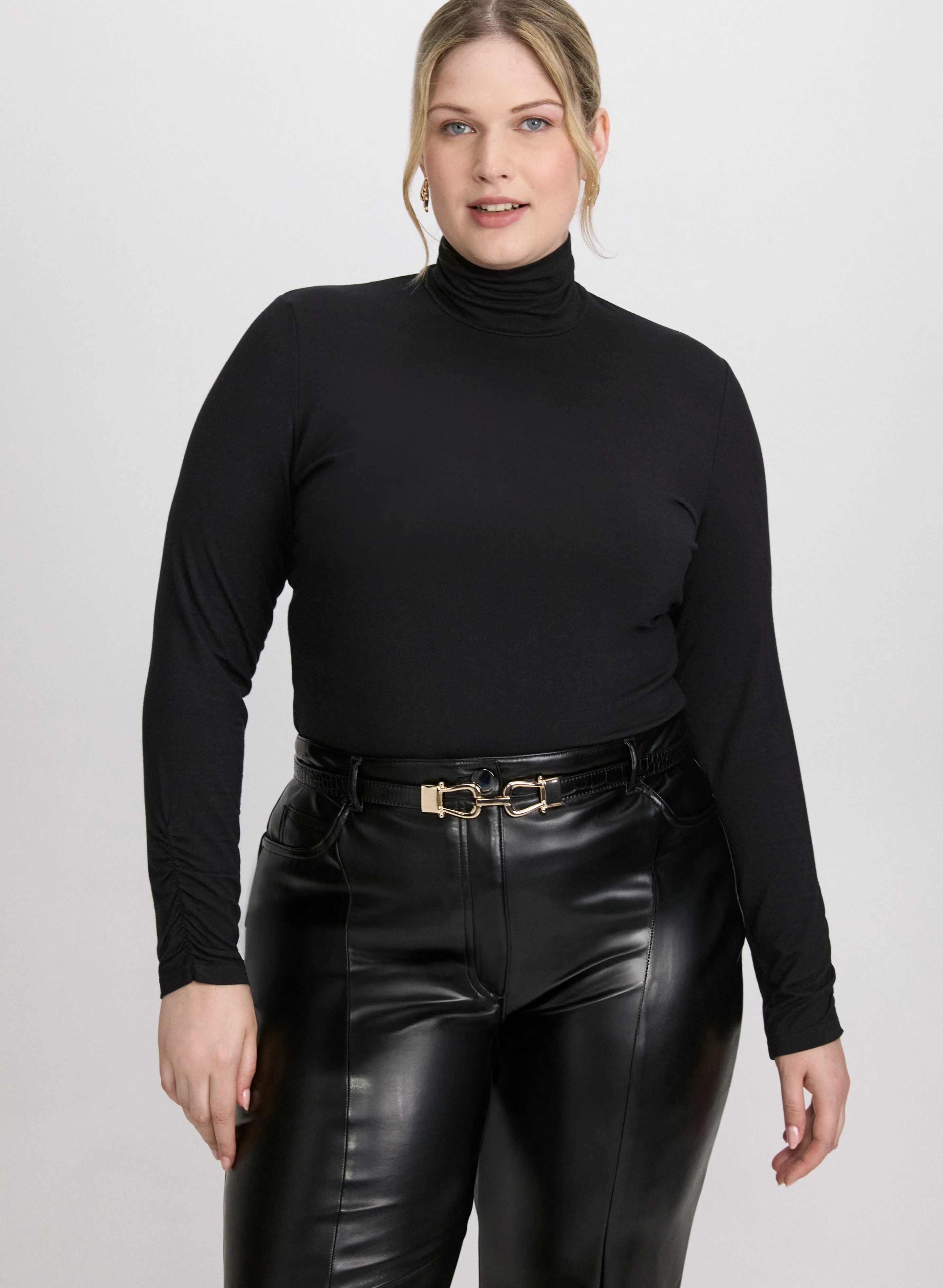 Ruched Turtleneck Top - Image 8