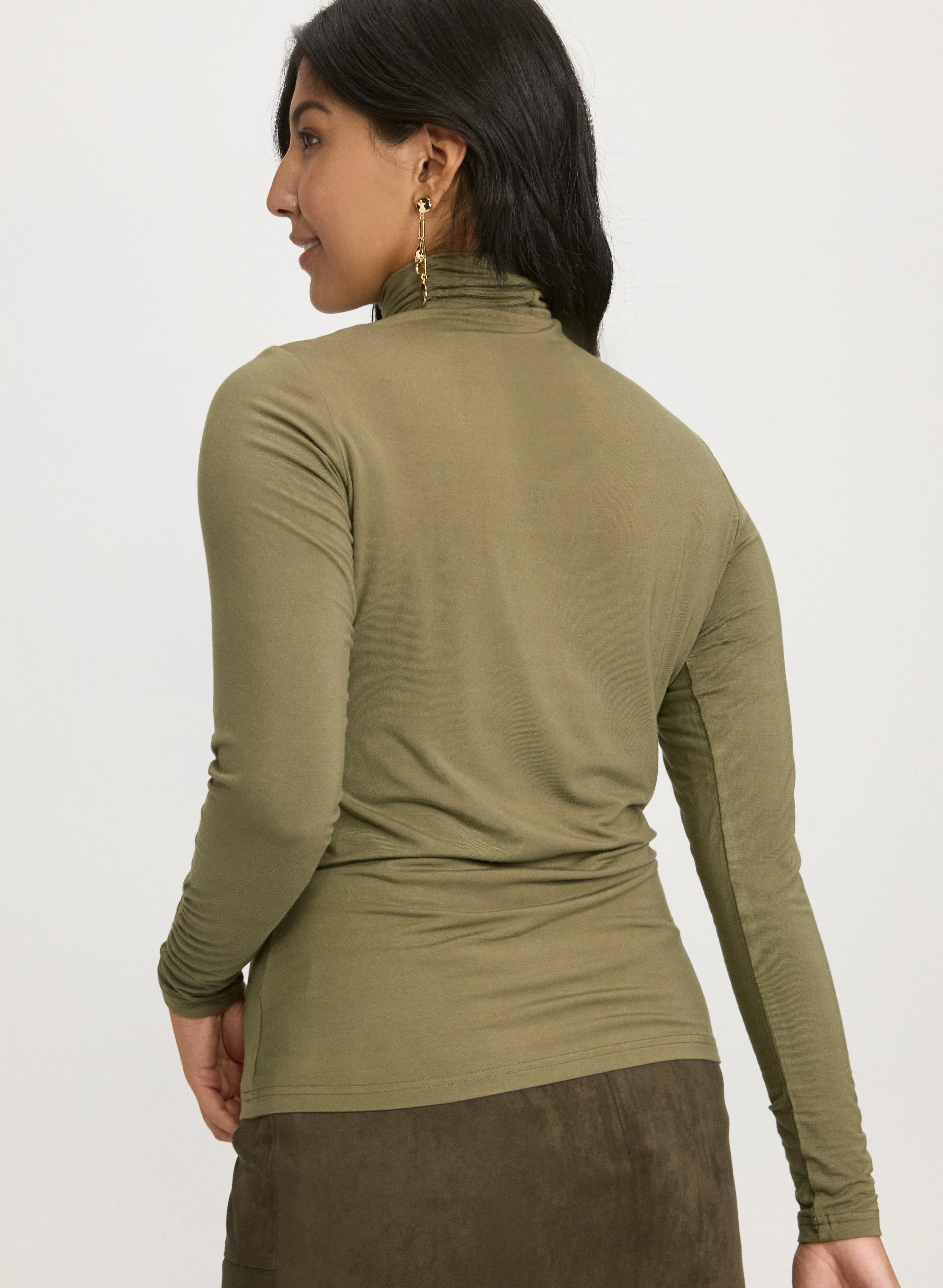 Ruched Turtleneck Top - Image 2