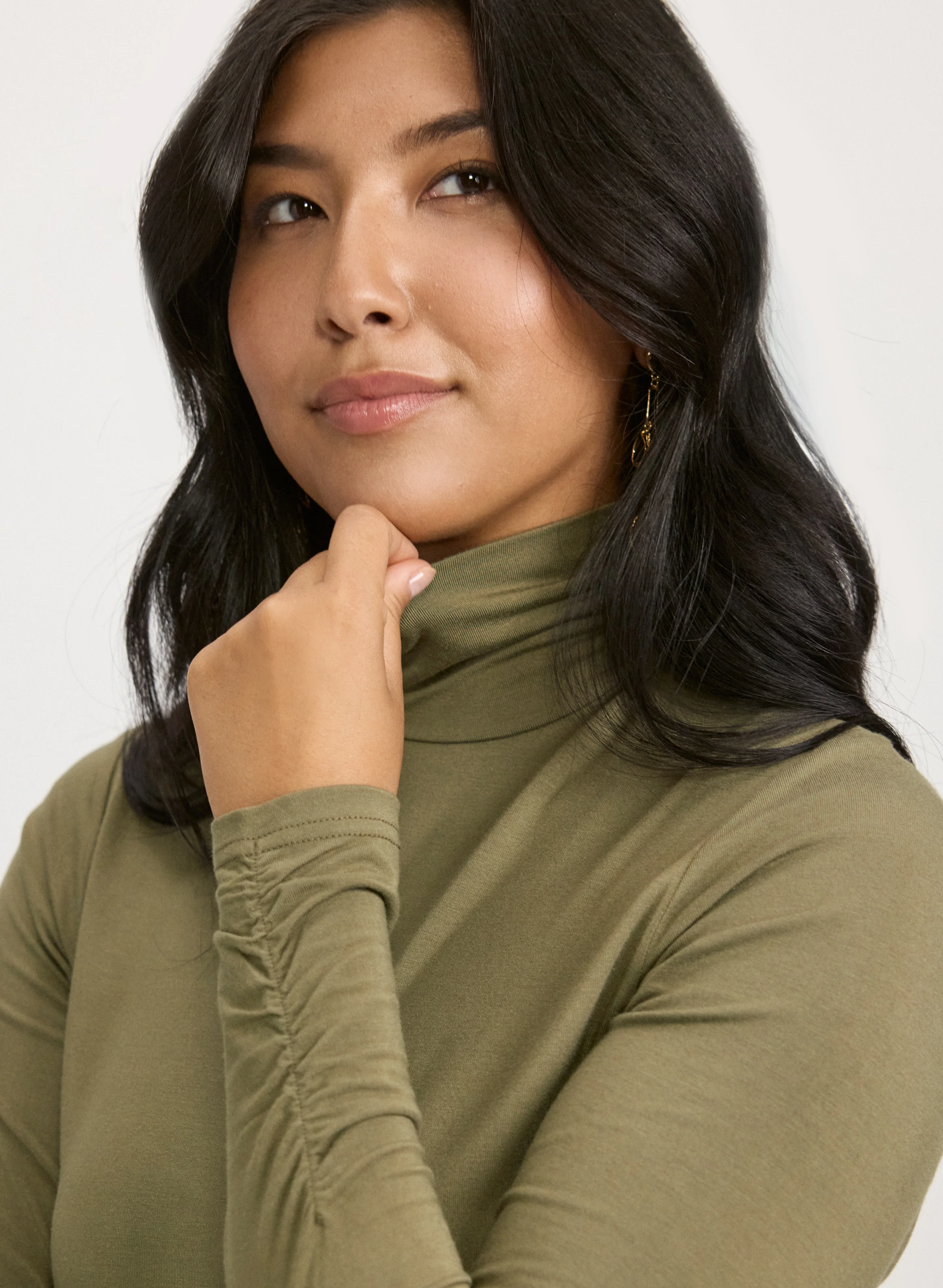 Ruched Turtleneck Top - Image 4