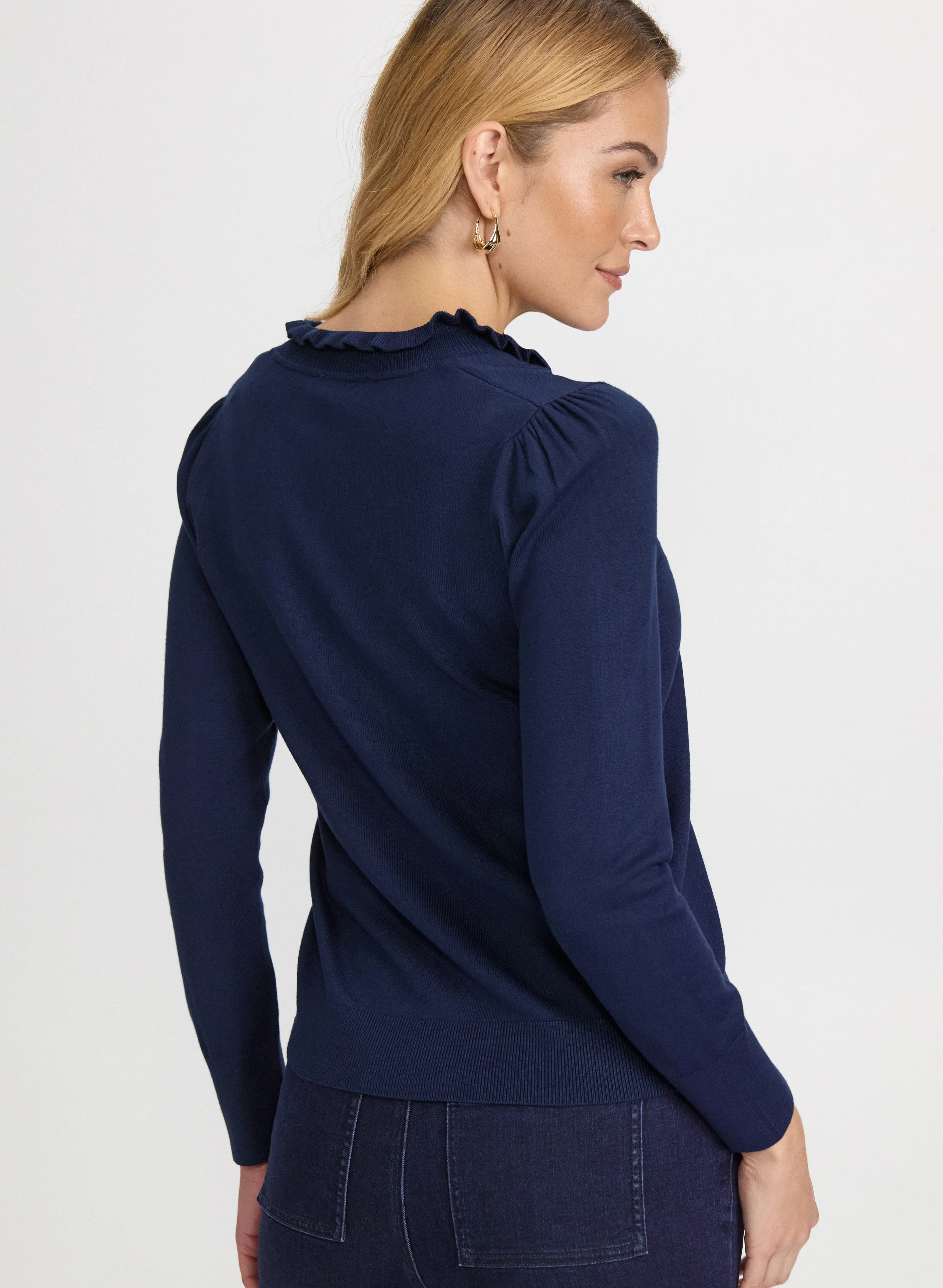 Ruffle Trim Sweater - Image 4