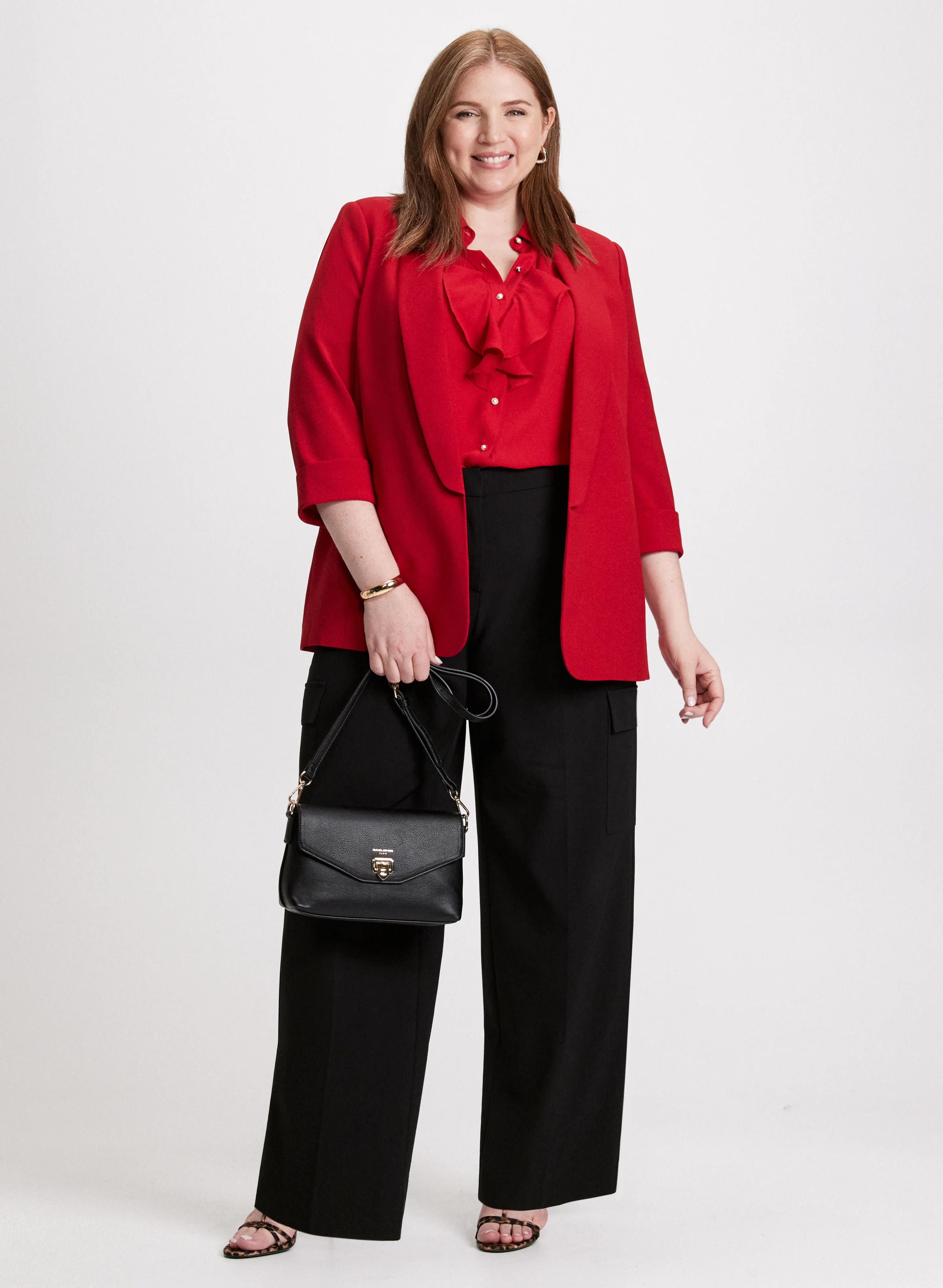 Ruffled Short Sleeve Blouse - Image 2