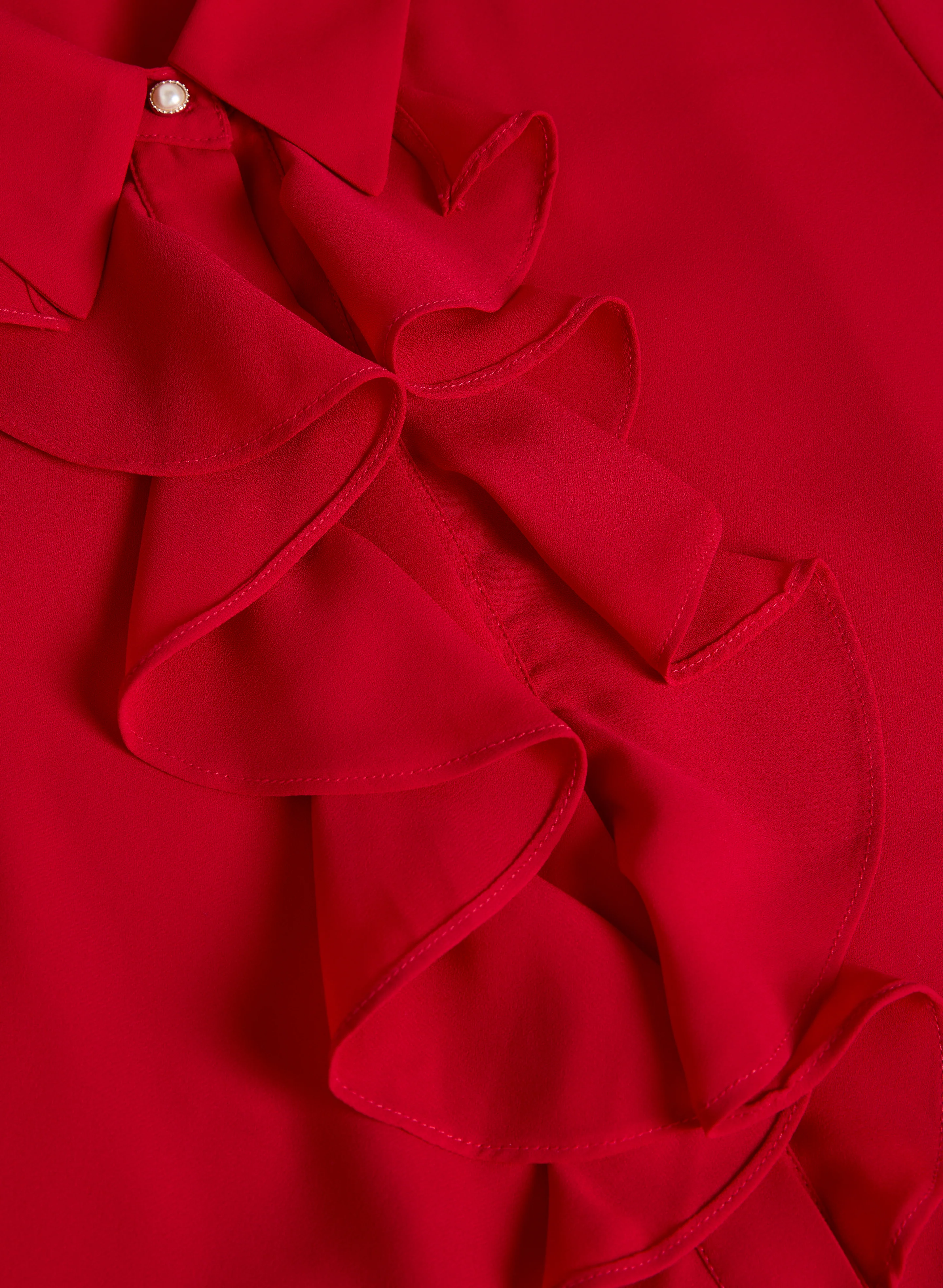 Ruffled Short Sleeve Blouse - Image 6