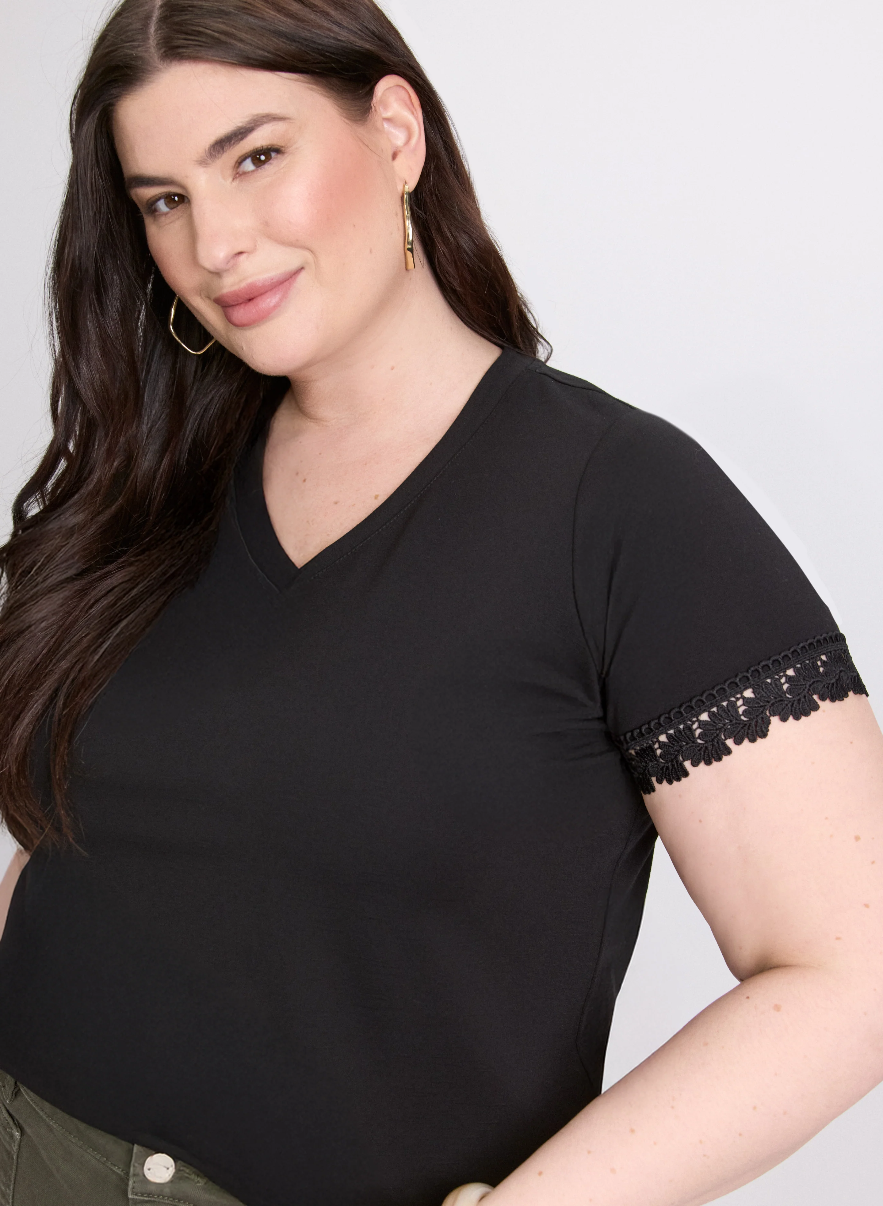 Lace Trim T-Shirt - Image 3