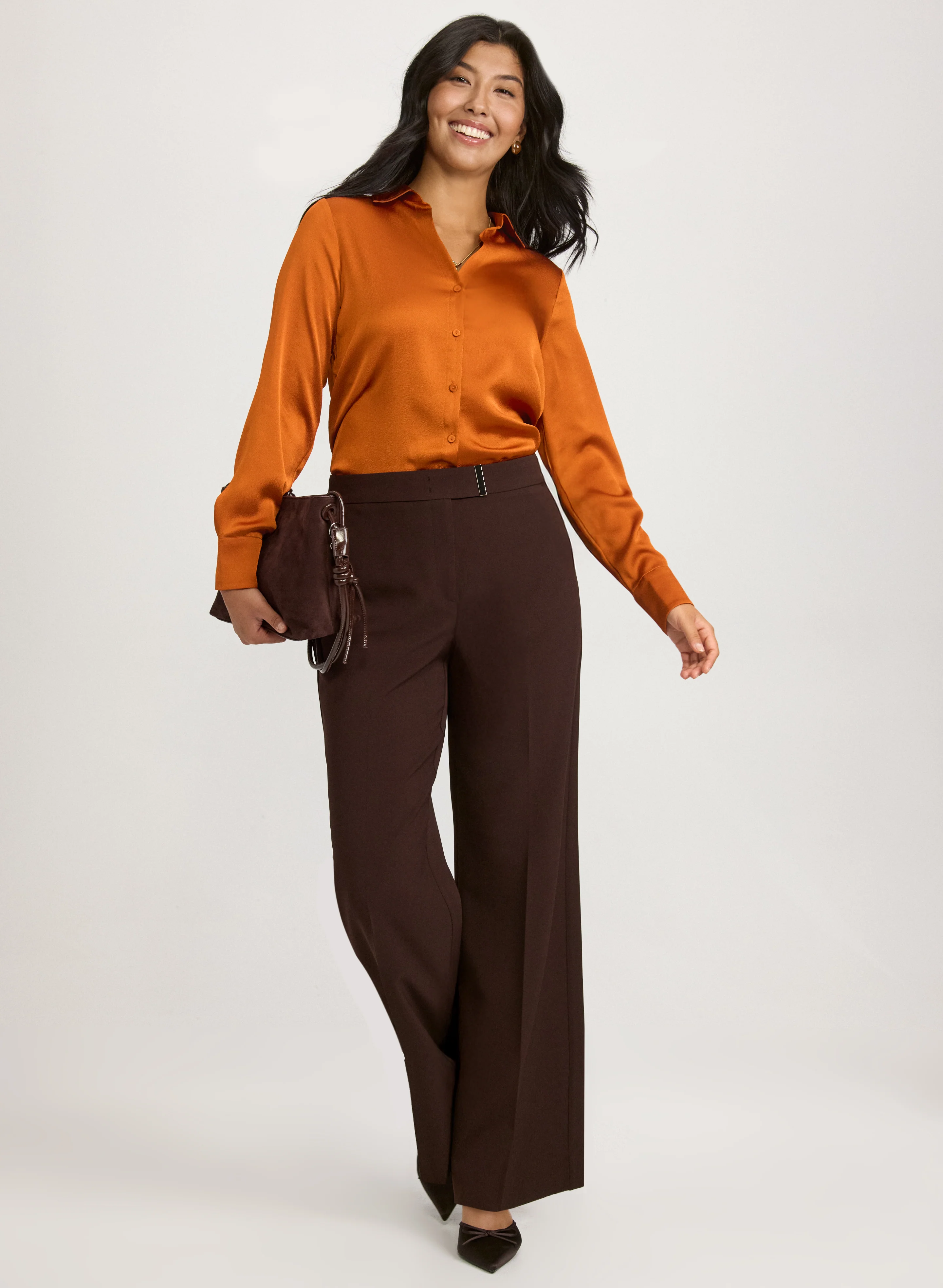 Satin Button-Down Blouse - Image 3