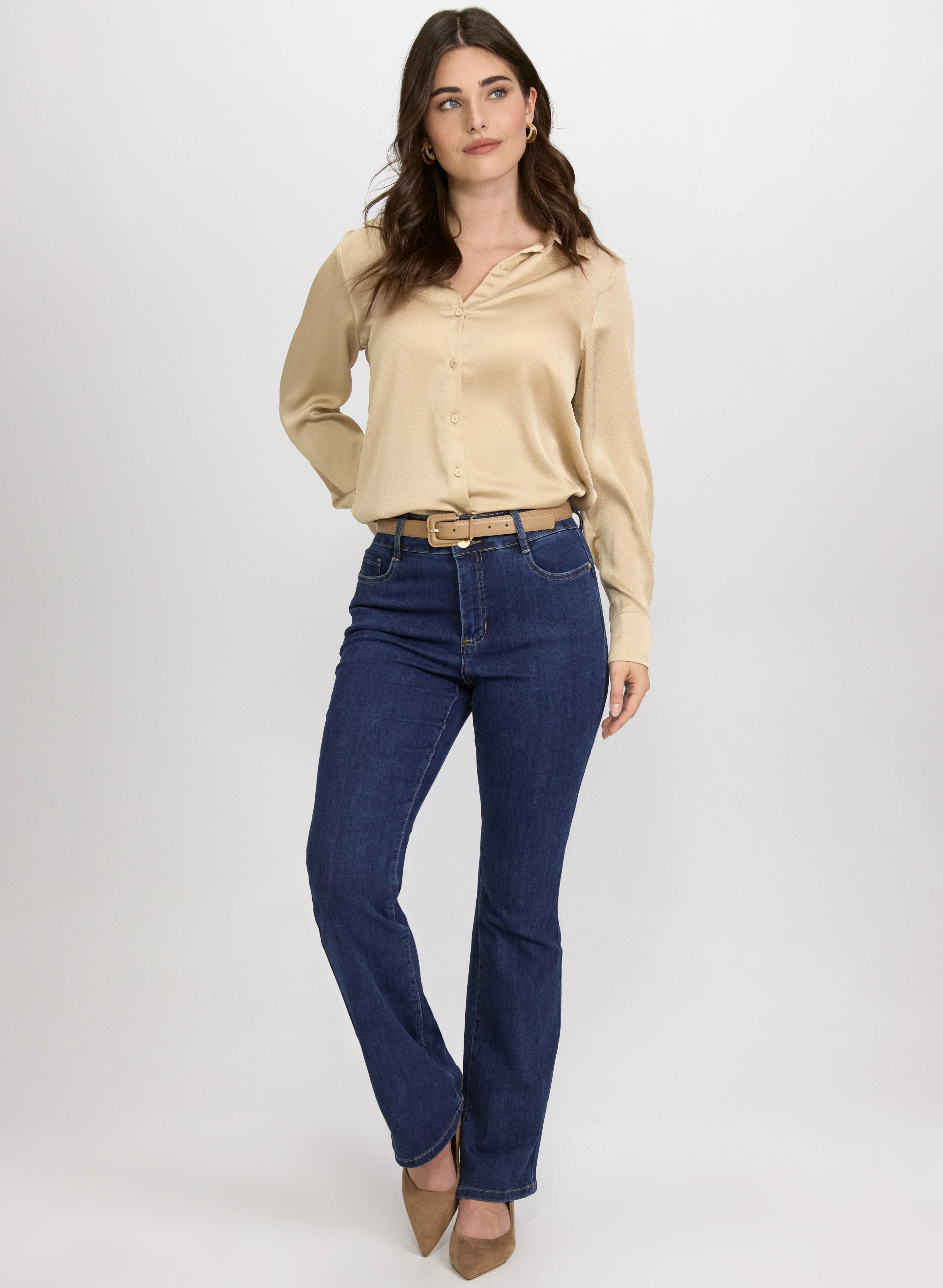 Satin Button-Down Blouse - Image 3