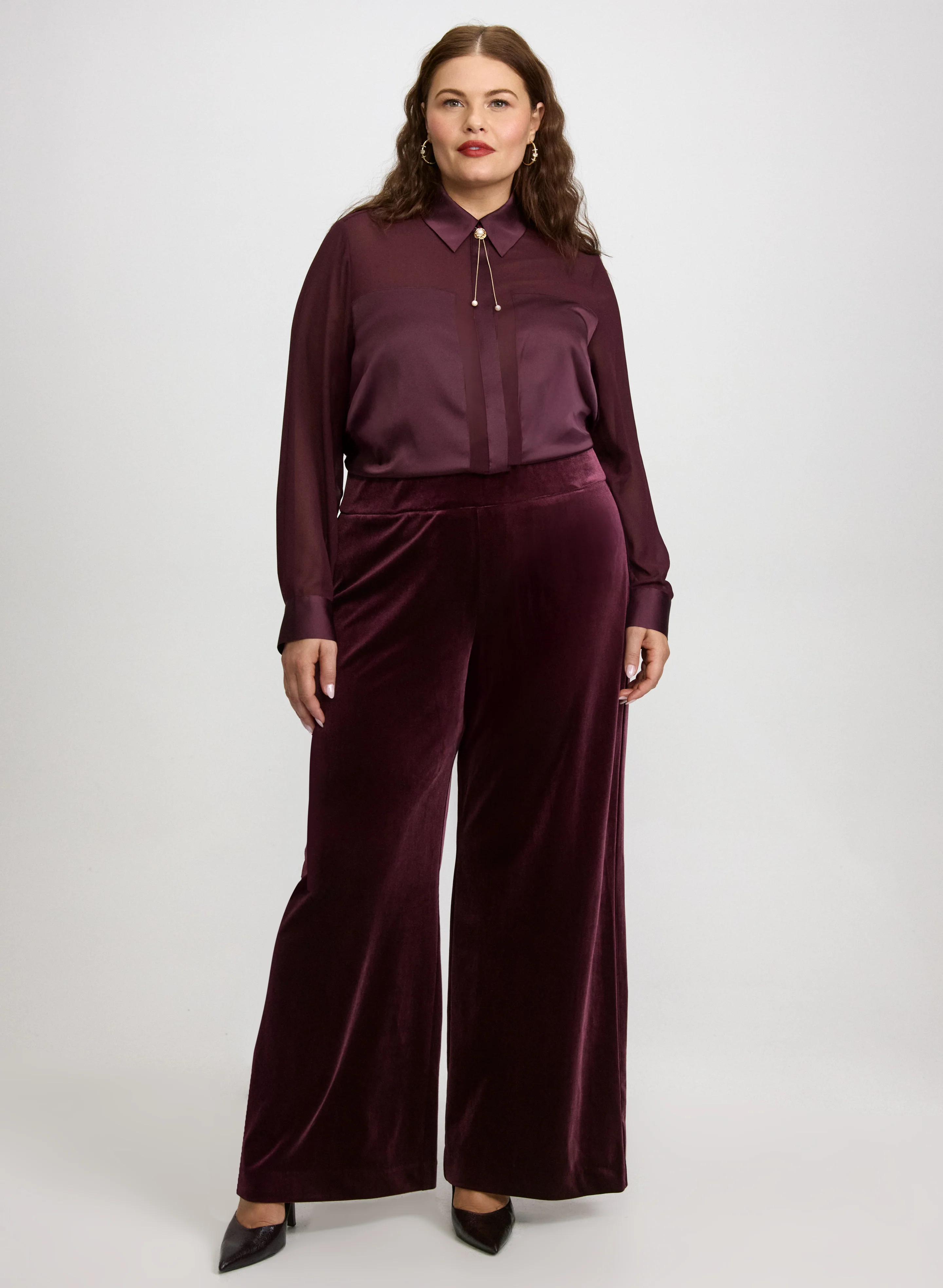 Satin & Chiffon Blouse - Image 3