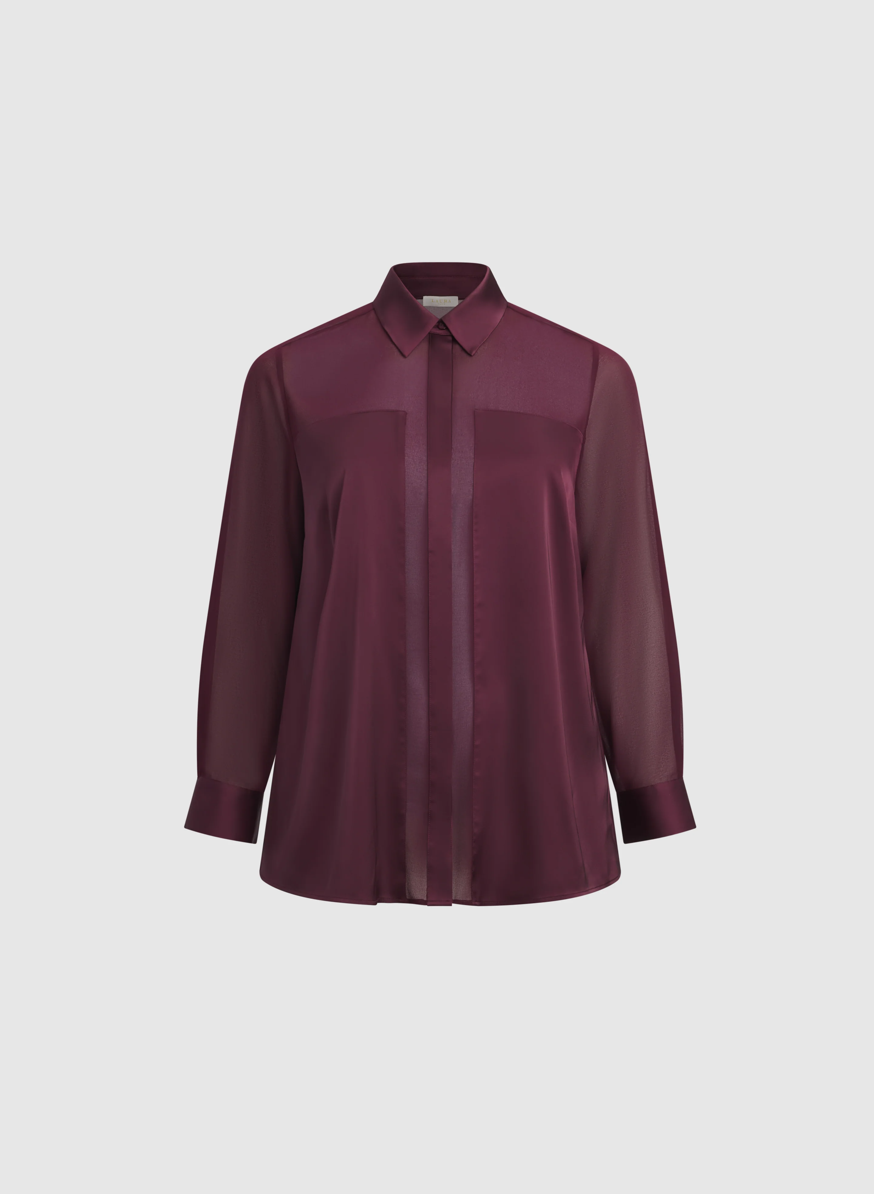 Satin & Chiffon Blouse - Image 6