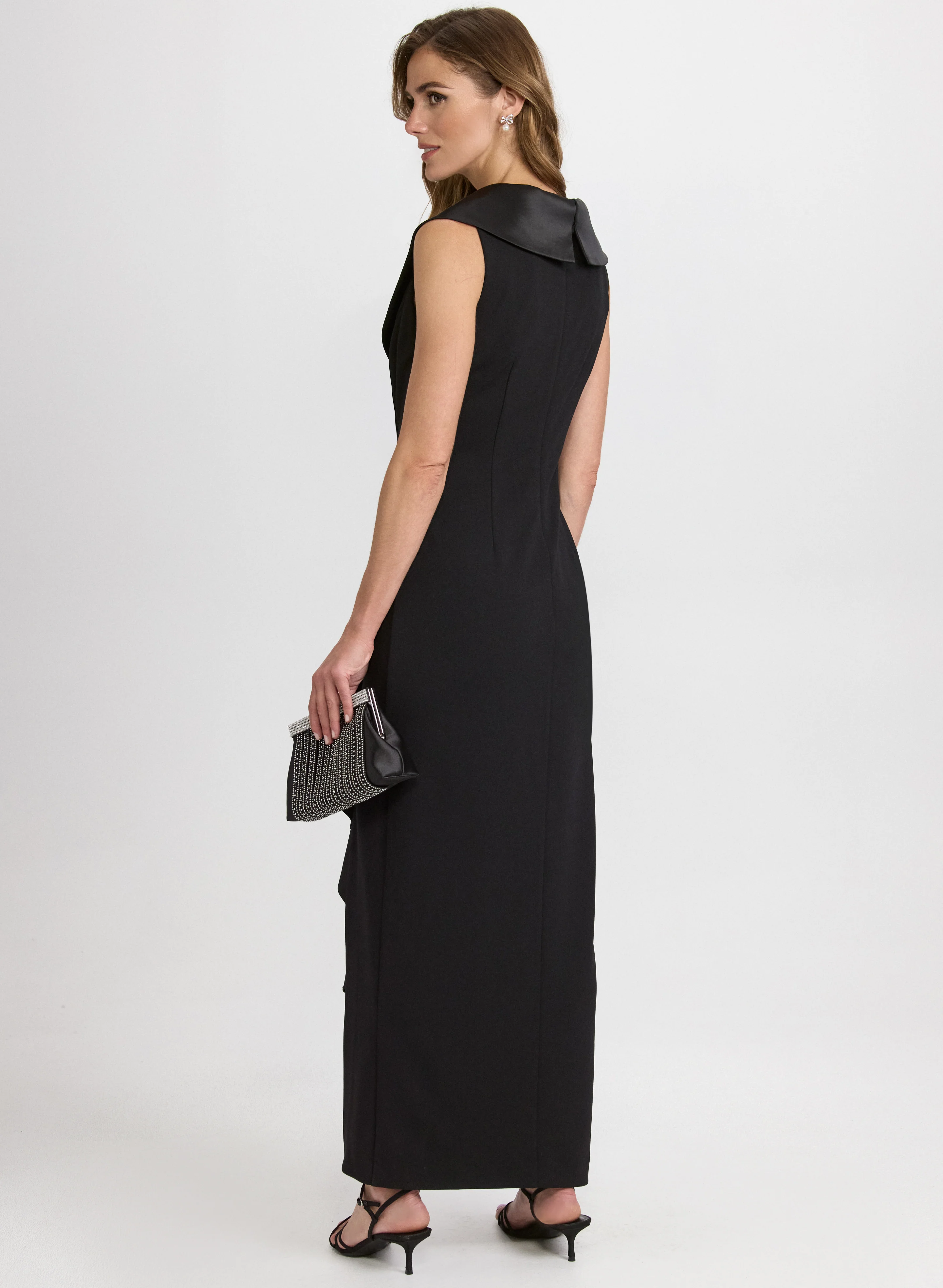 Satin Detail Dress - Image 3