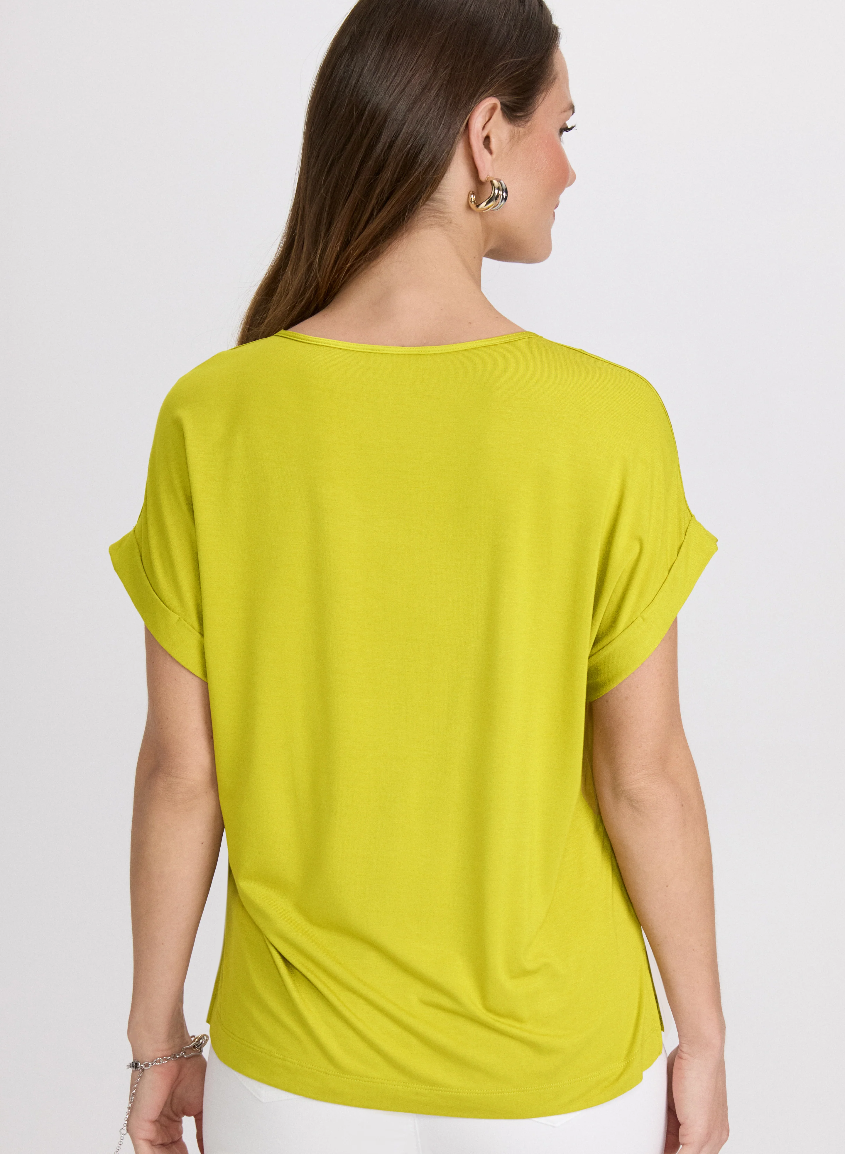 Satin Drop Shoulder Top - Image 4
