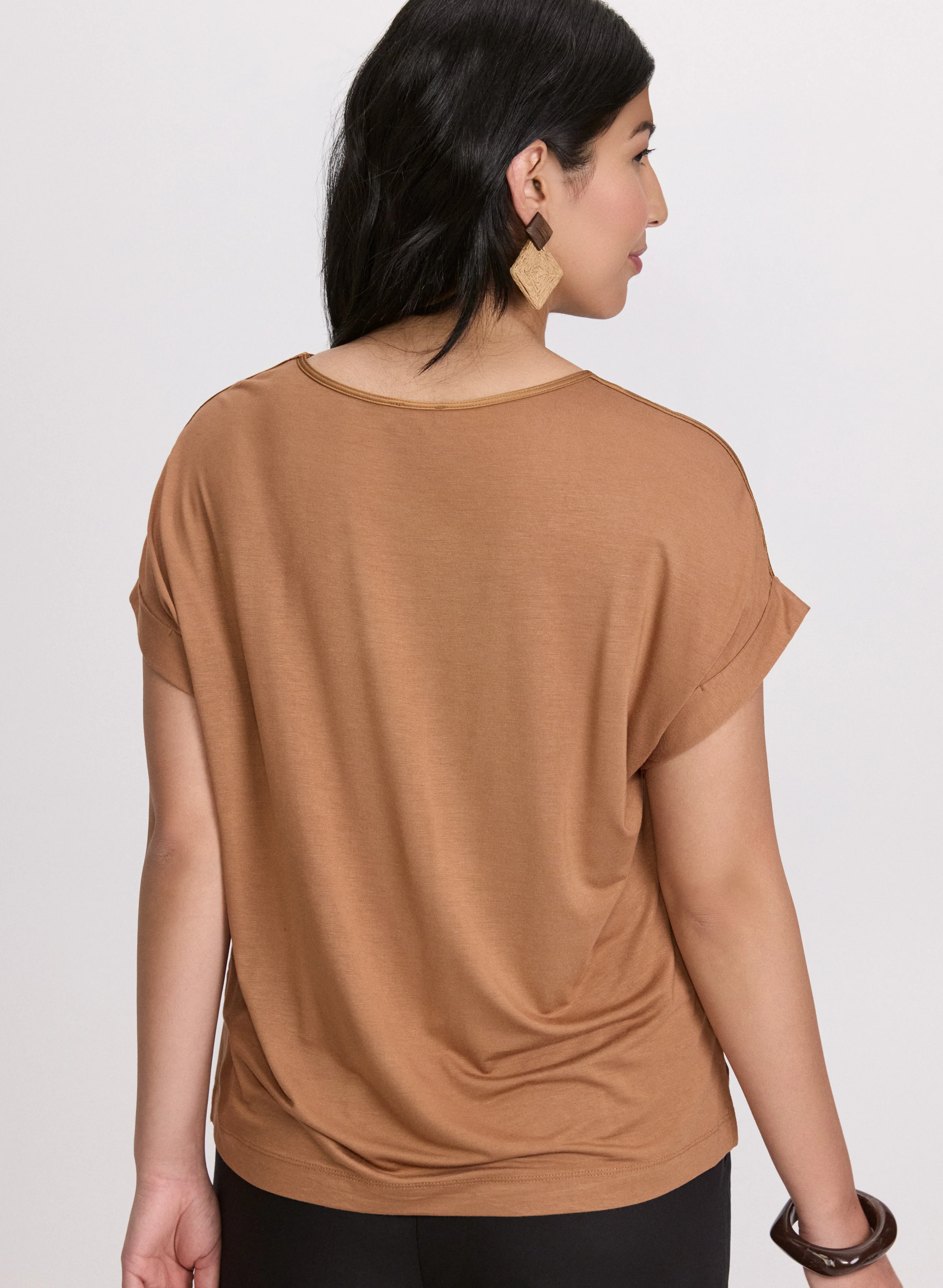 Satin Drop Shoulder Top - Image 4