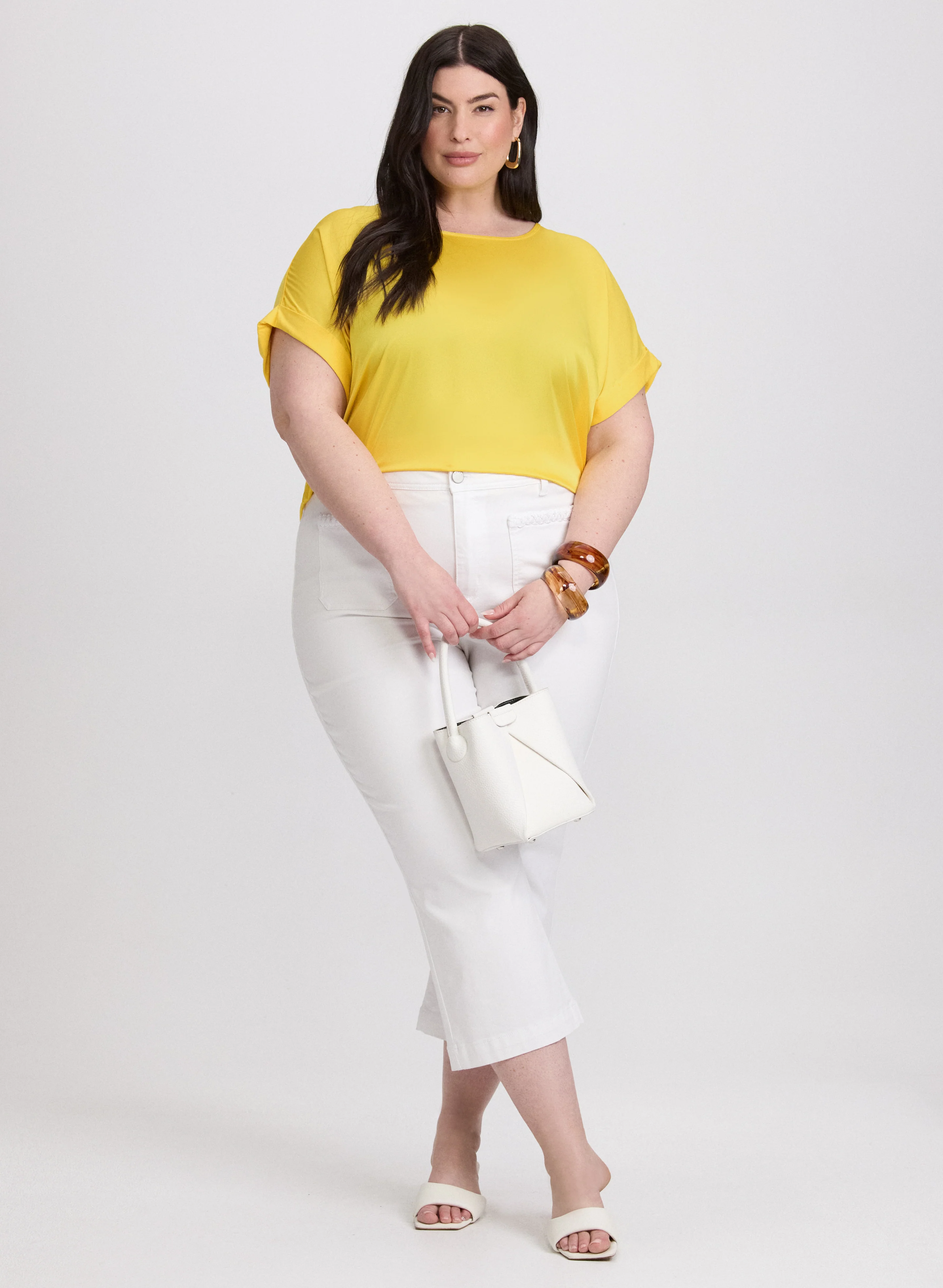 Satin Drop Shoulder Top - Image 3