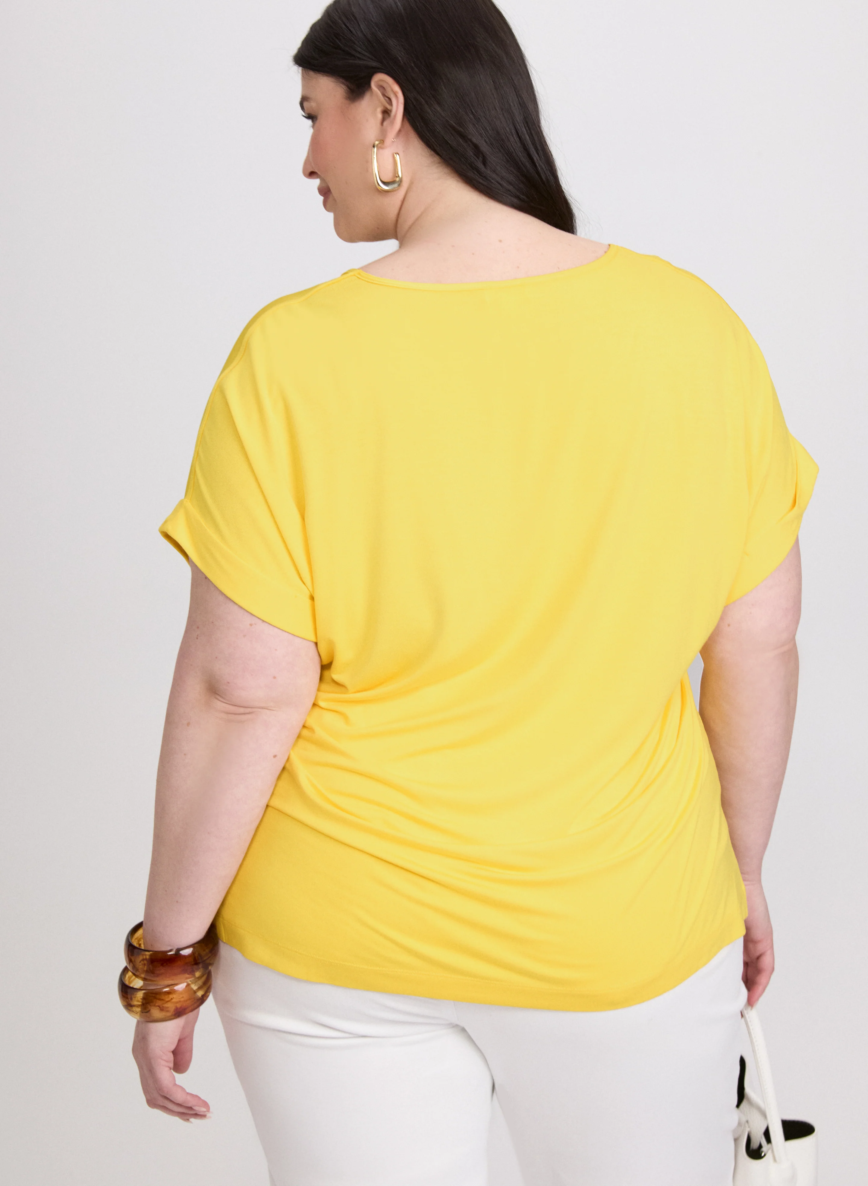 Satin Drop Shoulder Top - Image 4