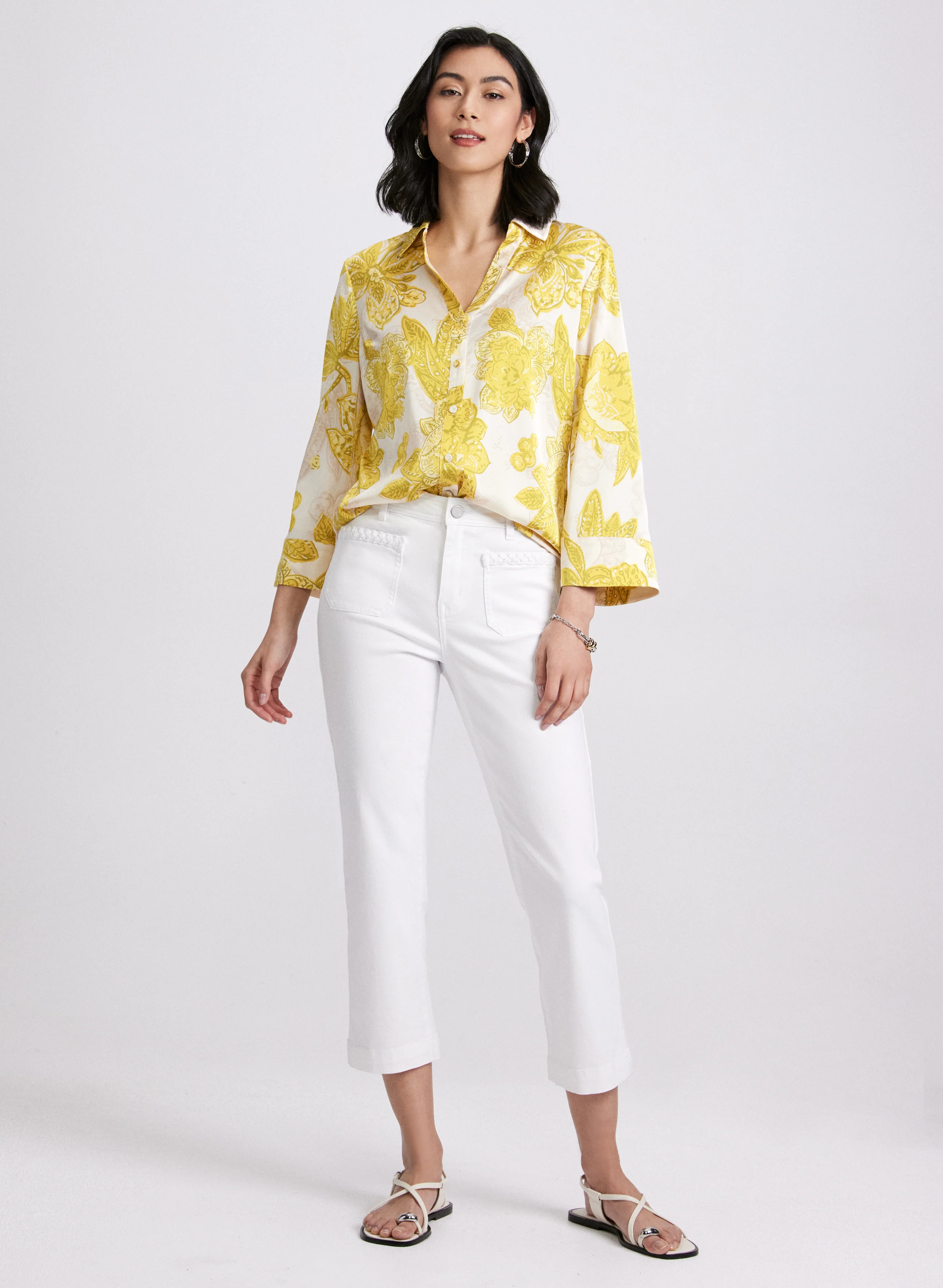 Satin Floral Blouse - Image 2