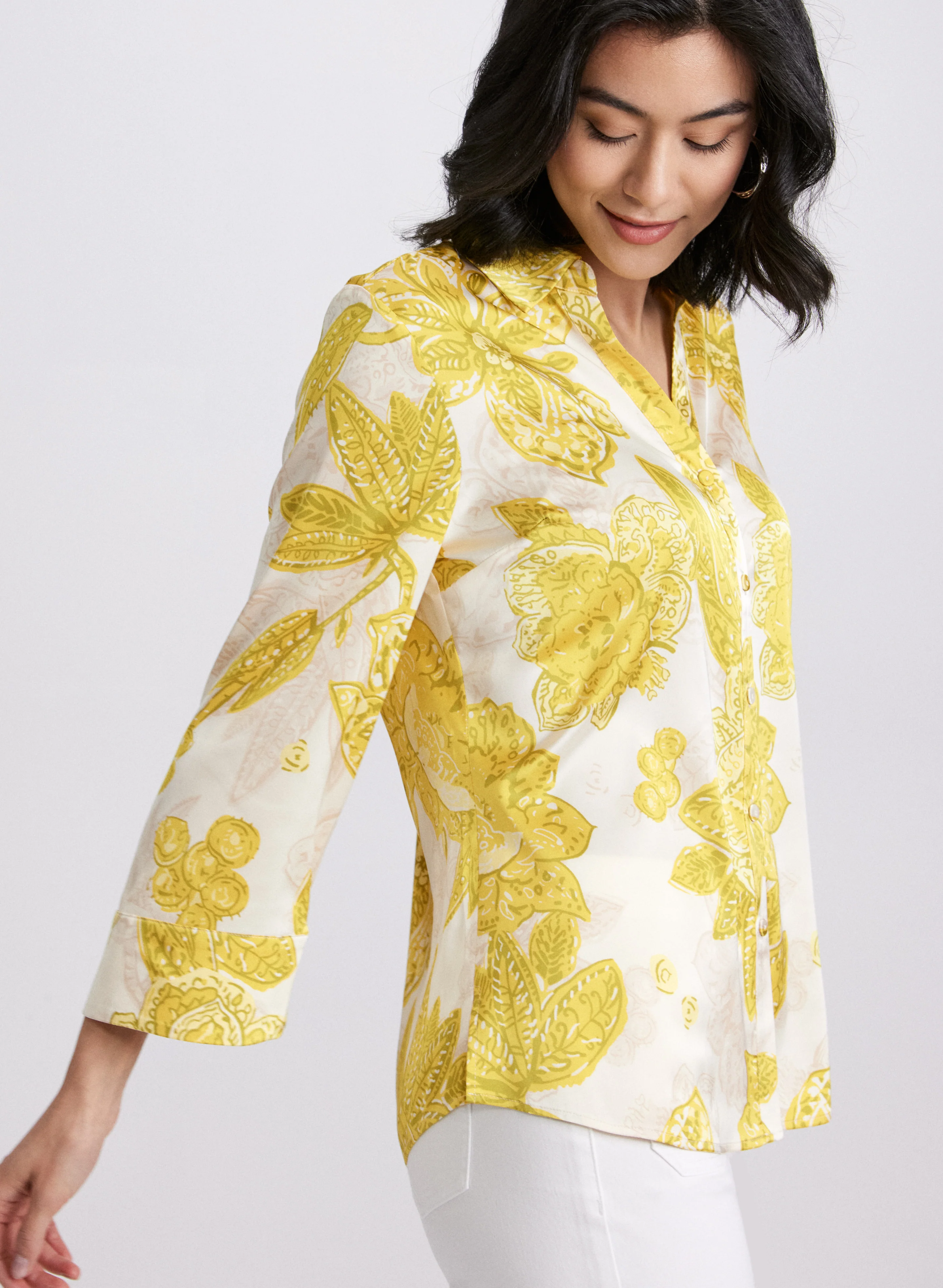 Satin Floral Blouse - Image 4